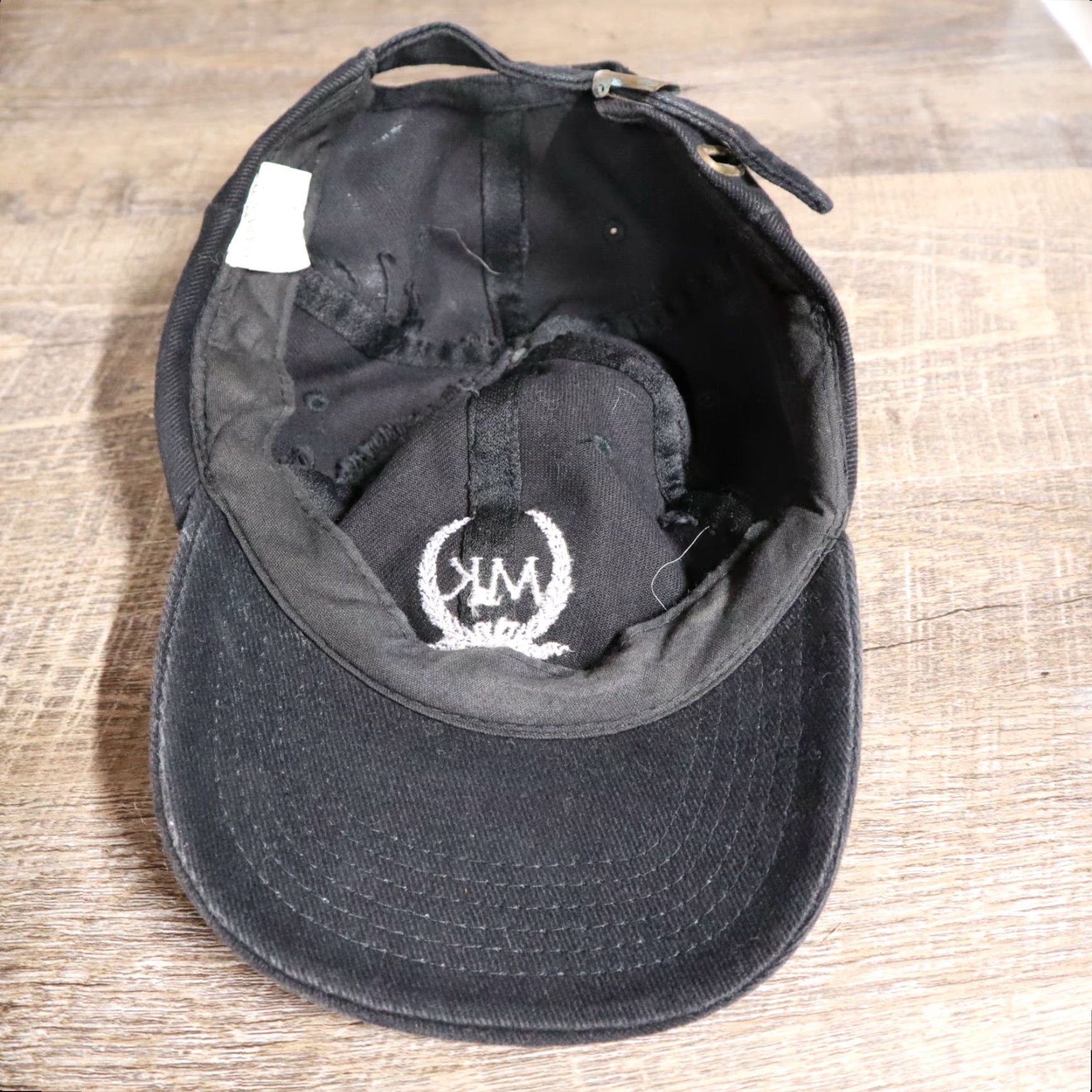 Vintage Mary Kay MK Cosmetics Logo Black Baseball Hat Cap - Women One Size Cotton Blend KB Women Cap Size ONE SIZE - 5 Thumbnail