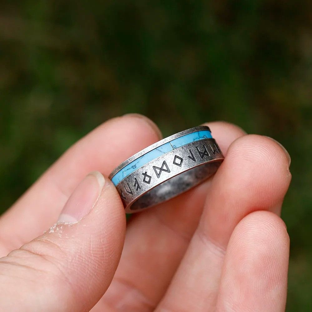 Jewelry Amulet Rune Viking Ring Streetwear Jewelry Fashion Gift Size ONE SIZE - 1 Thumbnail