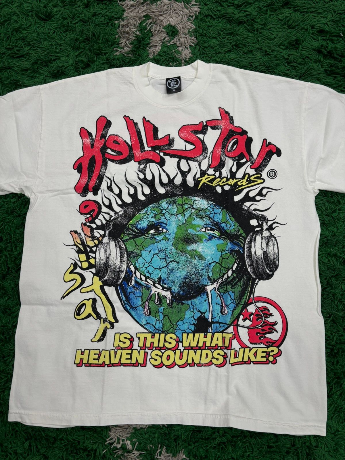 Pre-owned Hellstar Earth T Shirt Xl X-large In White