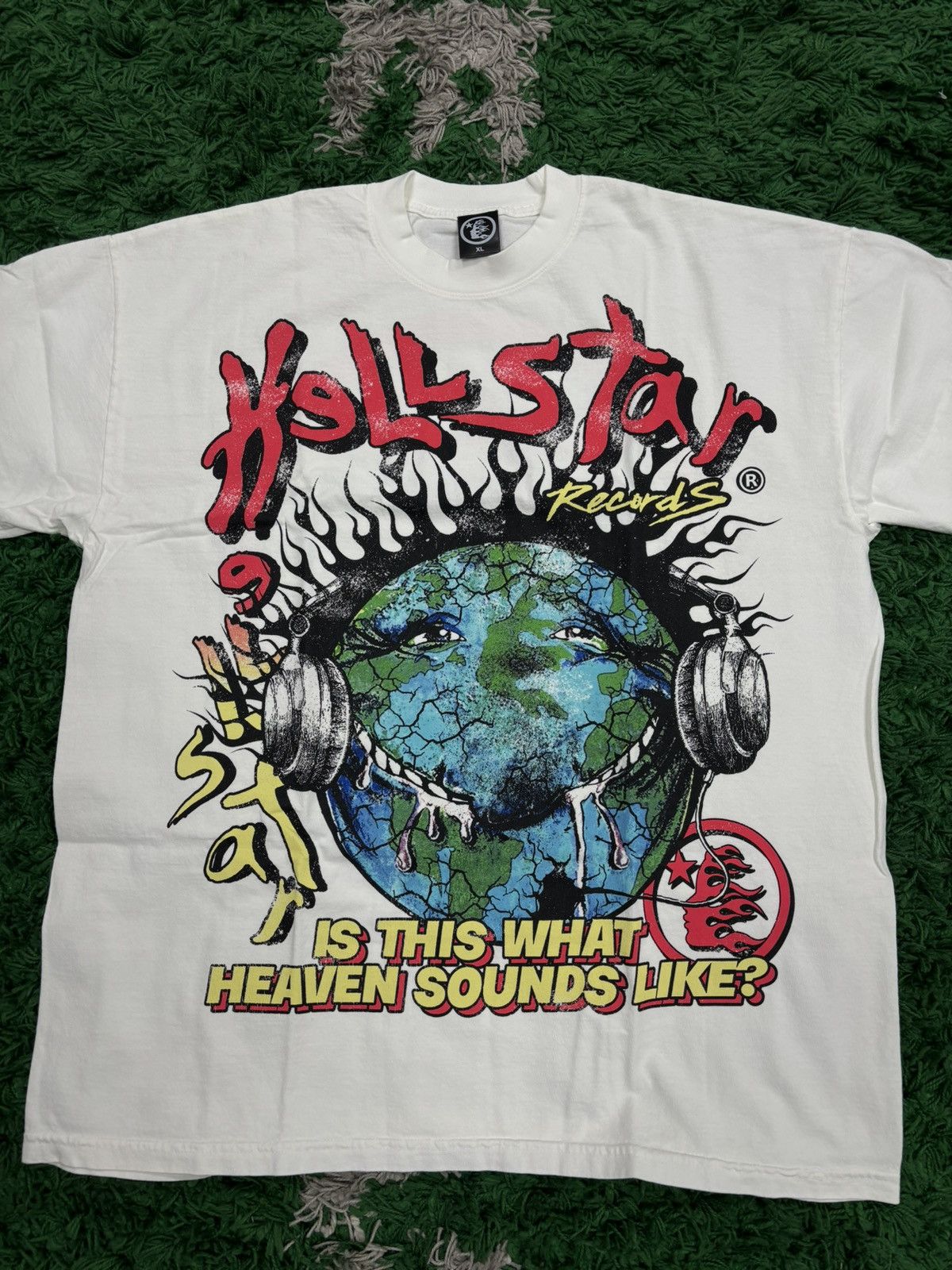 image of Hellstar Earth T Shirt XL X-Large in White, Men's