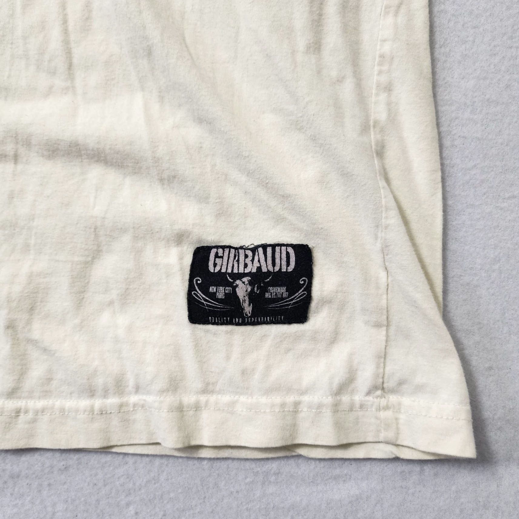 Vintage VINTAGE Marithe Francois Girbaud MFG T Shirt Hip Hop Embroidered 3XL Vanilla White Mens Size US XXL / EU 58 / 5 - 2 Thumbnail