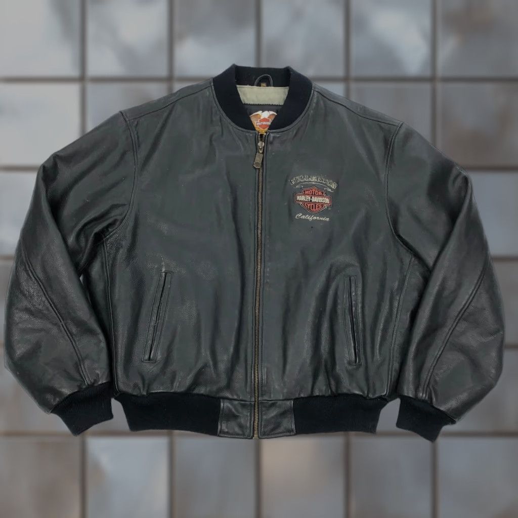 Harley Davidson Harley-Davidson Jacket Mens 2XL Leather Zip Distressed Motorcycle Casual Winter Spring Fall Motorcycle Size US XXL / EU 58 / 5 - 1 Thumbnail