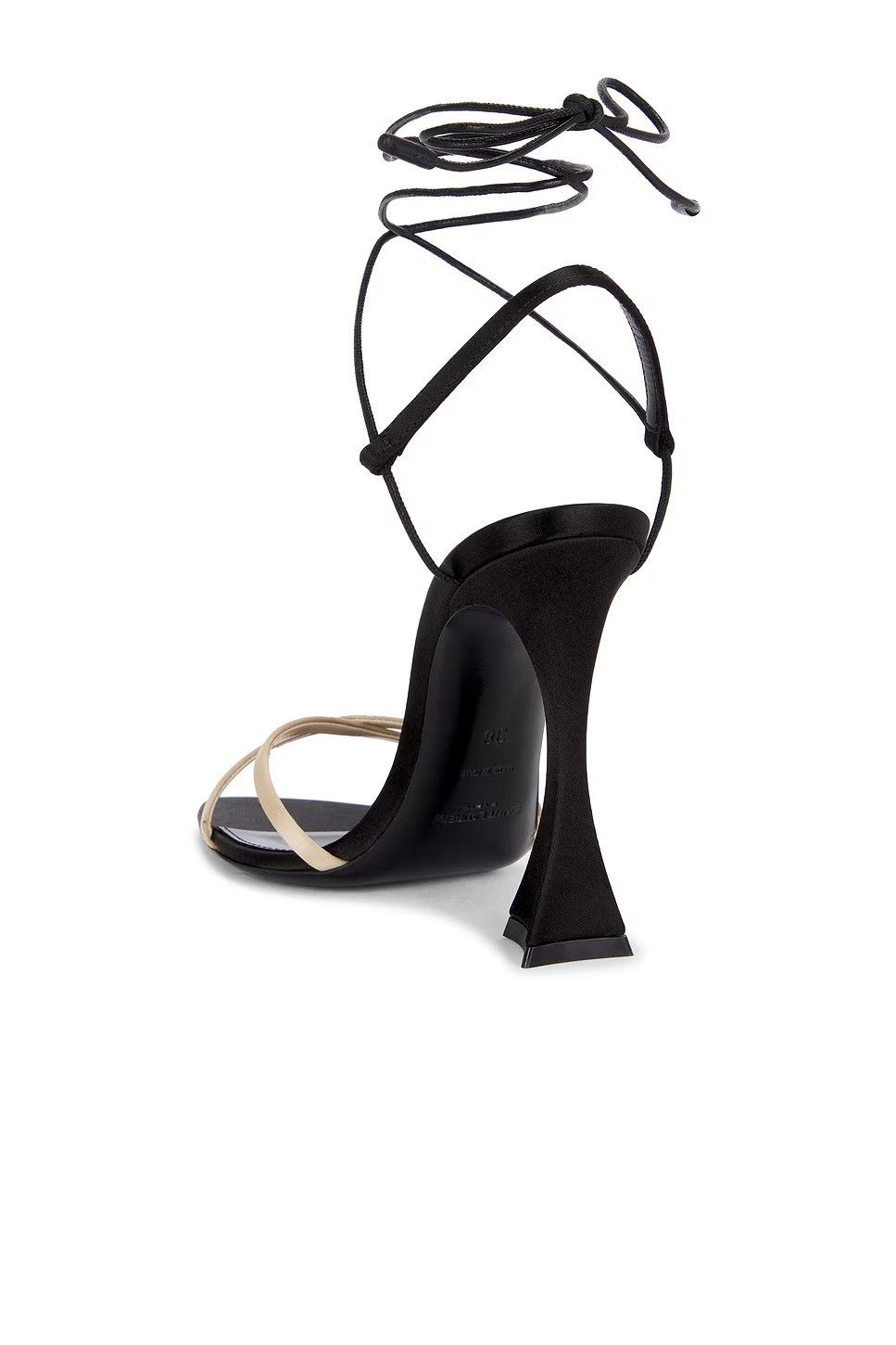 Saint Laurent Paris o1w1db10526 800043 Liza Sandals in Satin Crepe in Pink/Nero Size US 8 / IT 38 - 3 Thumbnail