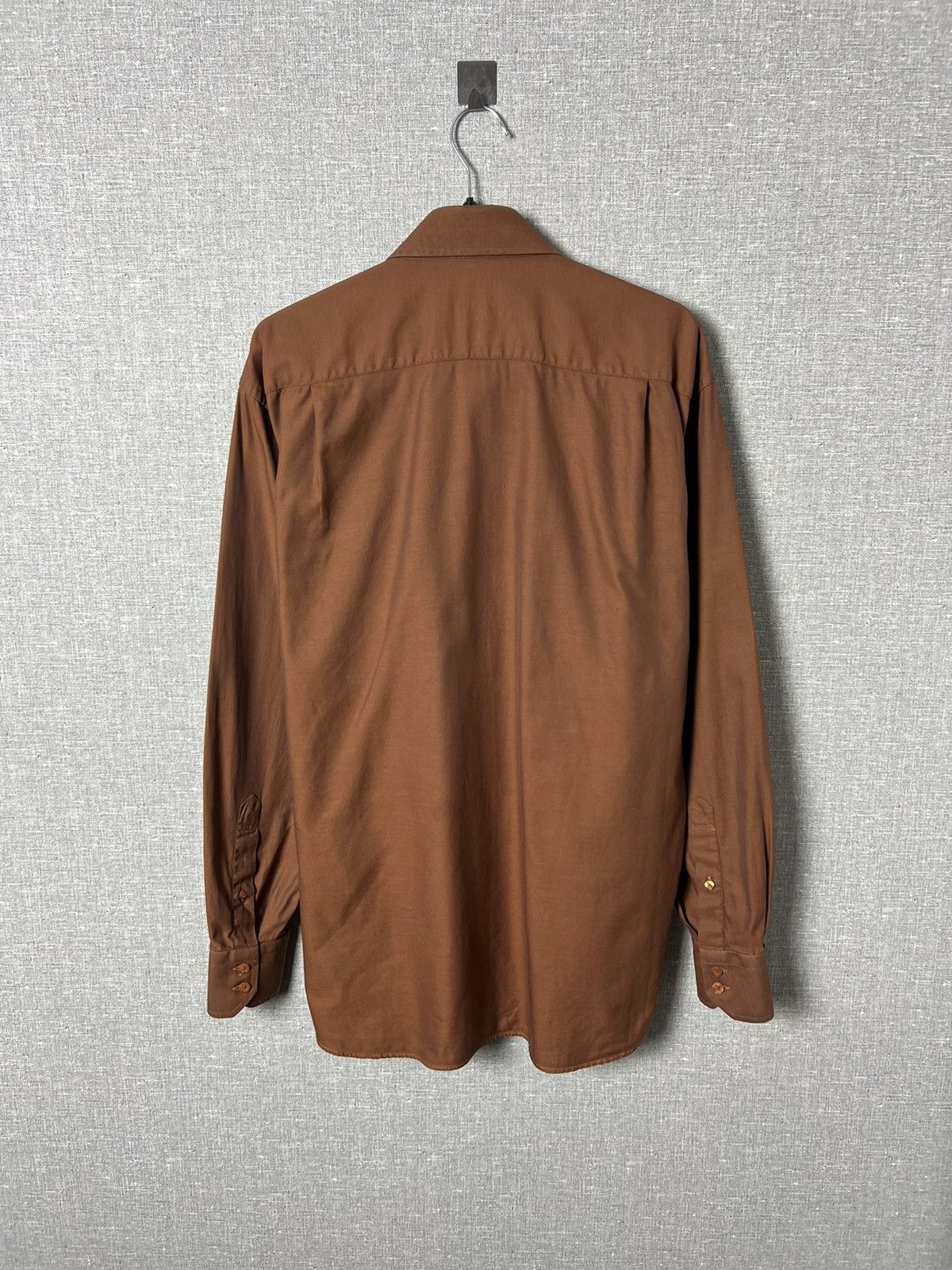 Dolce & Gabbana Dolce & Gabbana Button Up Long Sleeve Shirt Brown Size M Size US M / EU 48-50 / 2 - 10 Thumbnail