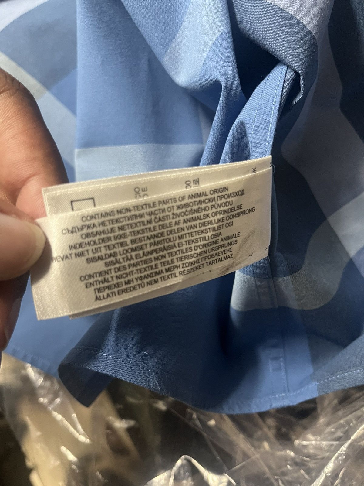 Burberry Blue & White checkered Burberry Long sleeve shirt size Large Size US L / EU 52-54 / 3 - 6 Thumbnail