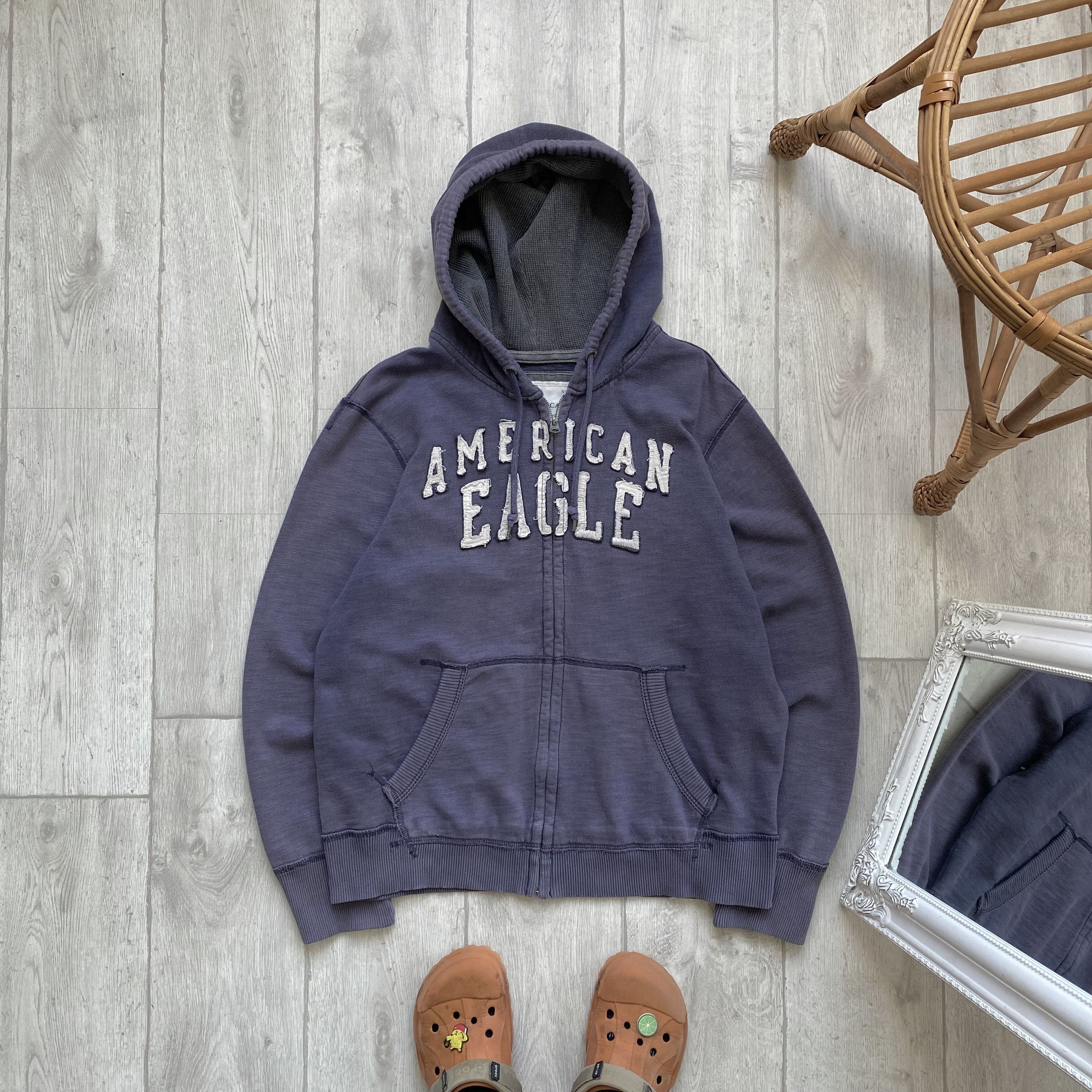 American Eagle Outfitters Vintage Sun Faded American Eagle heavy hoodie worker Size US XL / EU 56 / 4 - 1 Thumbnail