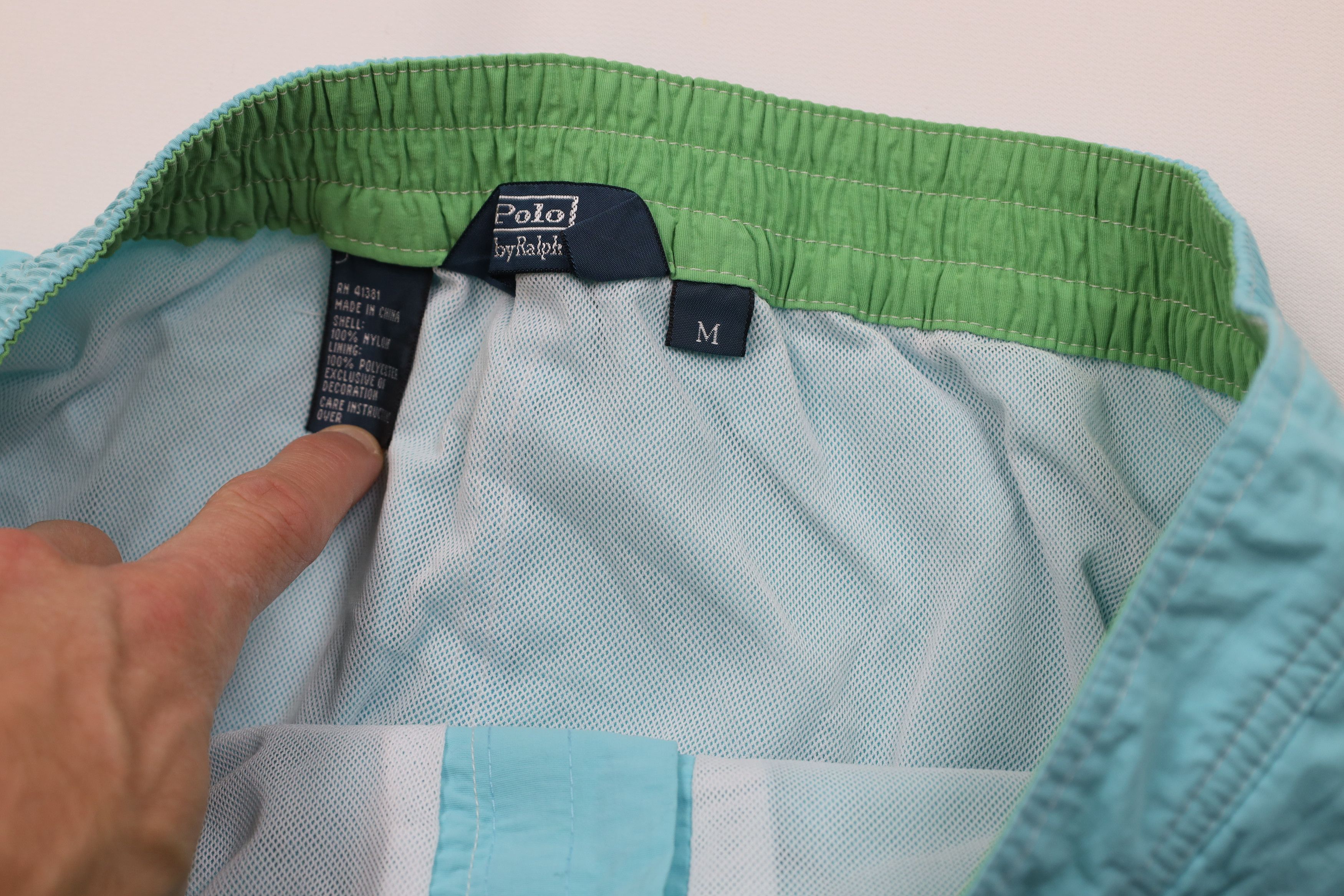 Polo Ralph Lauren Vintage Ralph Lauren Spell Out Lined Shorts Swim Trunks Blue Size US 32 / EU 48 - 7 Thumbnail