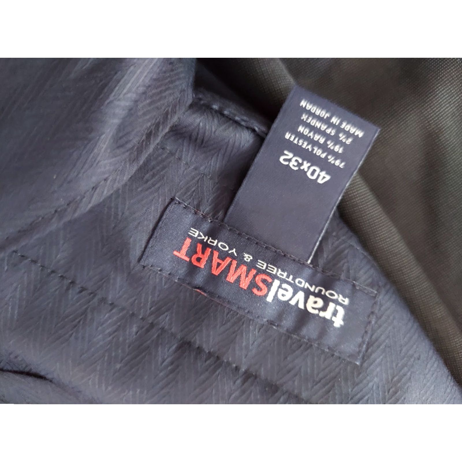 Roundtree & Yorke Mens Roundtree & Yorke Dress Pants 40x32 Navy Blue Slack Chino Khaki Trouser Size US 40 / EU 56 - 6 Thumbnail