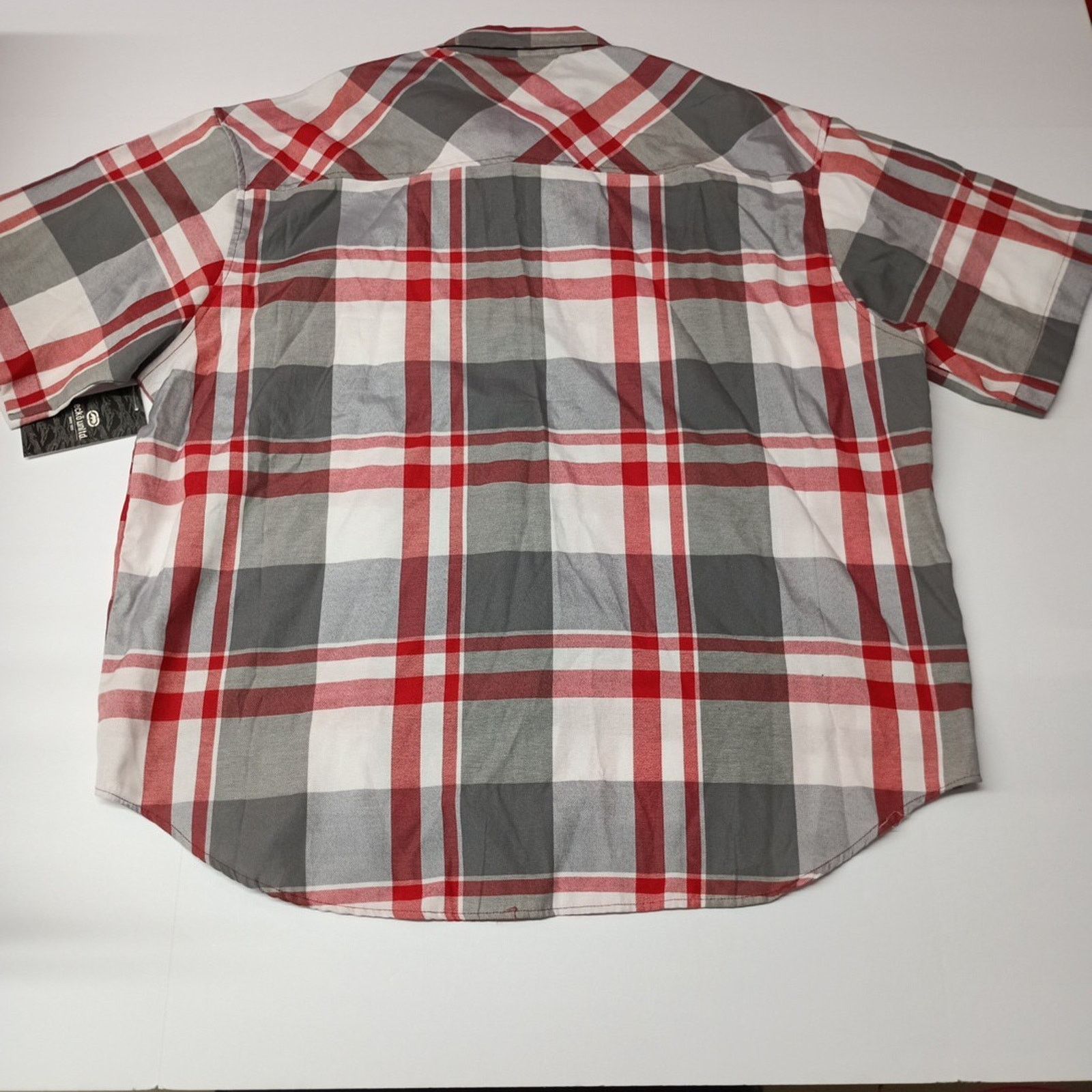 Ecko Unltd. Ecko Unltd Shirt Men's 5XB Pocket Button Red Gray Plaid NWT Size US XXL / EU 58 / 5 - 6 Thumbnail
