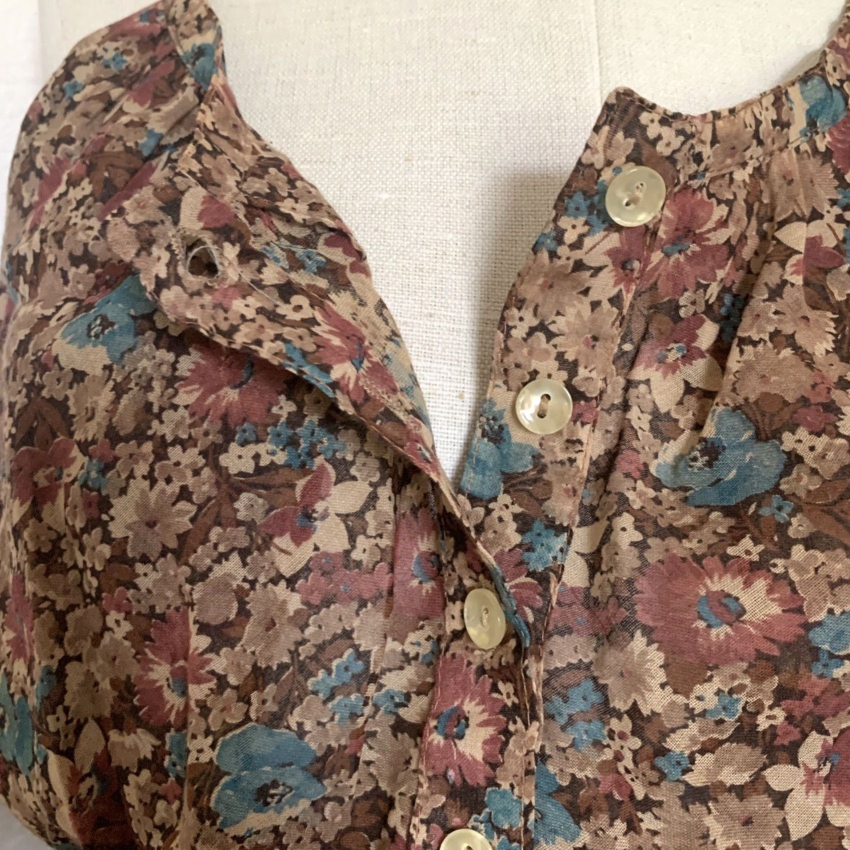 Vintage VINTAGE Pixie Sportswear of CA Inc Tank Maxi Dress Sz 9 Floral Brown Size M / US 6-8 / IT 42-44 - 5 Thumbnail