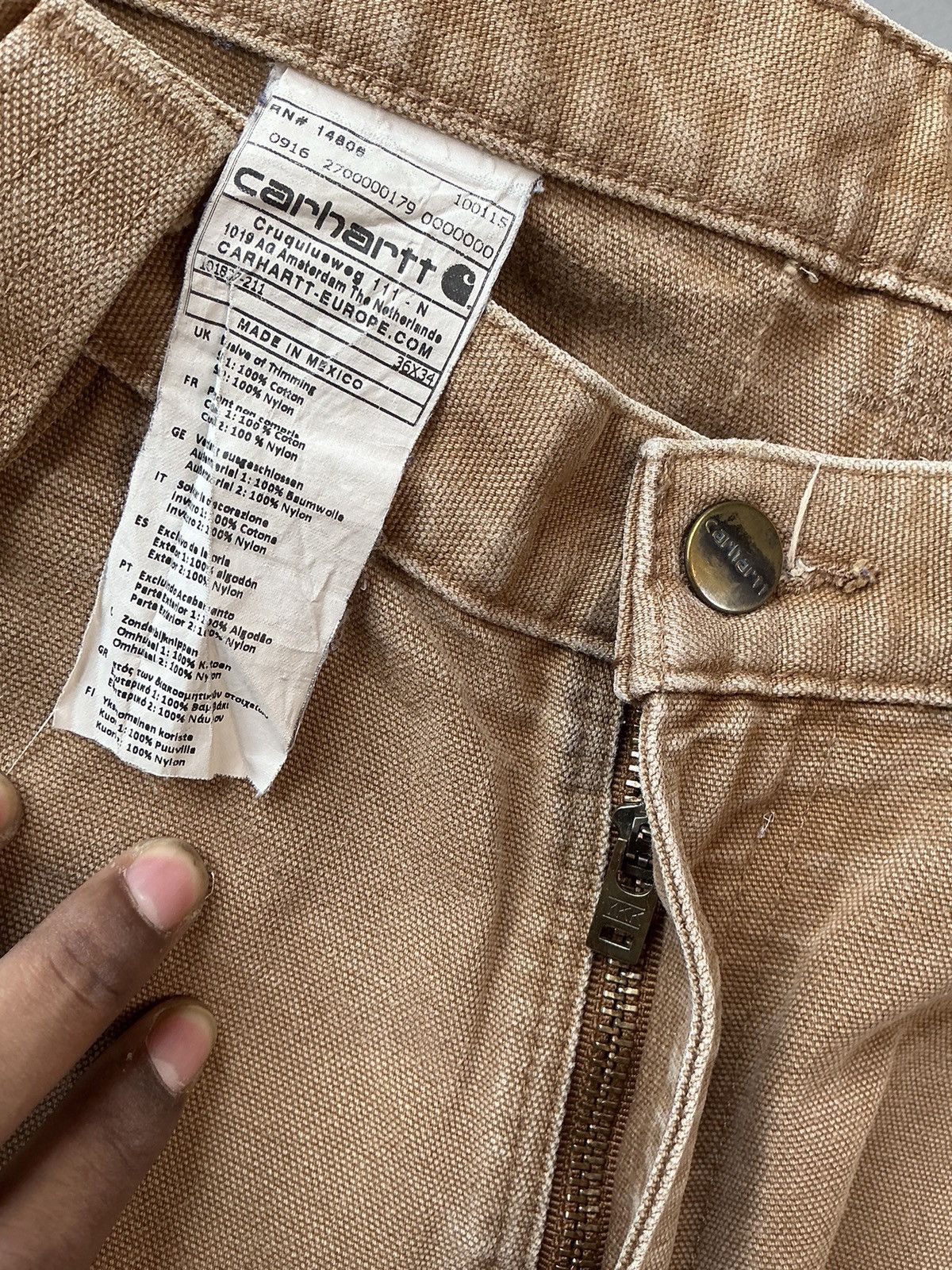 Carhartt × Vintage Crazy vintage Carhartt double knee cargo denim pant Size US 36 / EU 52 - 5 Thumbnail