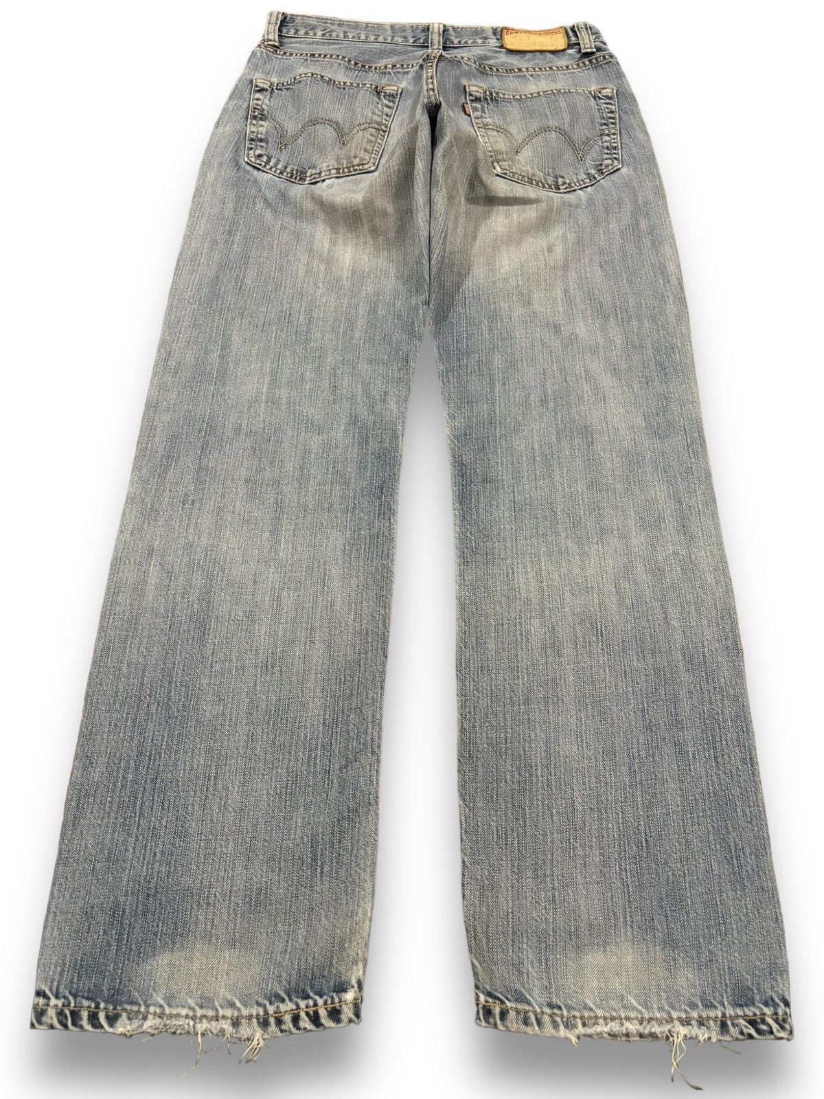 Edwin Vintage Edwin 503 Premium Blue Wash Distressed Grunge Jeans Size US 30 / EU 46 - 2 Thumbnail