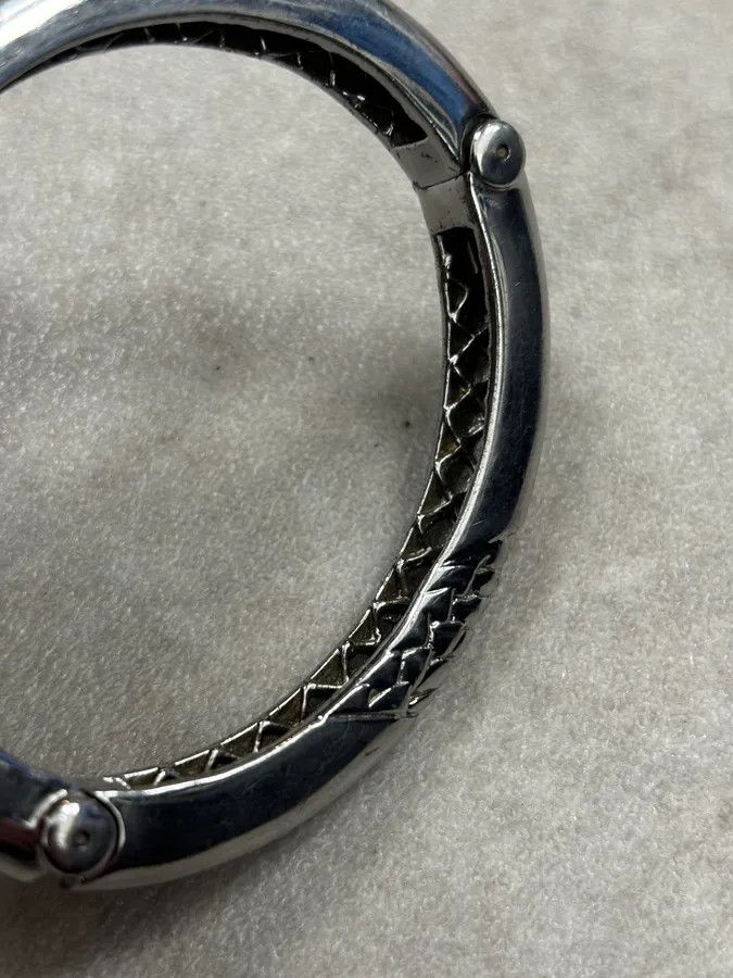 Roberto Cavalli 2010s Cavalli Grey Snake Bracelet with Swarovski Size ONE SIZE - 5 Thumbnail