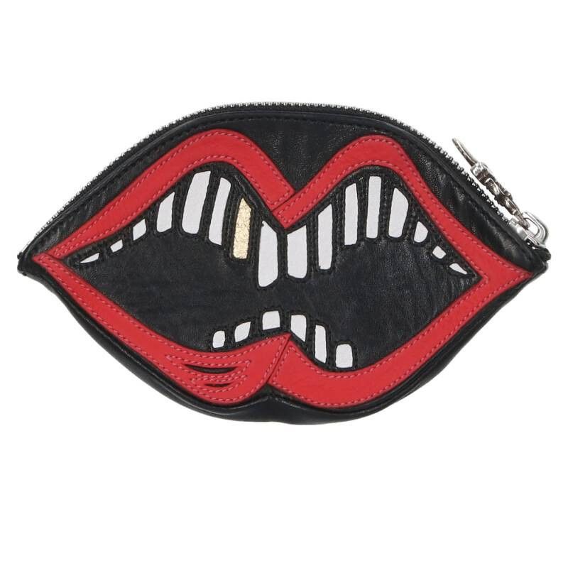 image of Chrome Hearts X Matty Boy Chomper Coin Case in Black, Women's