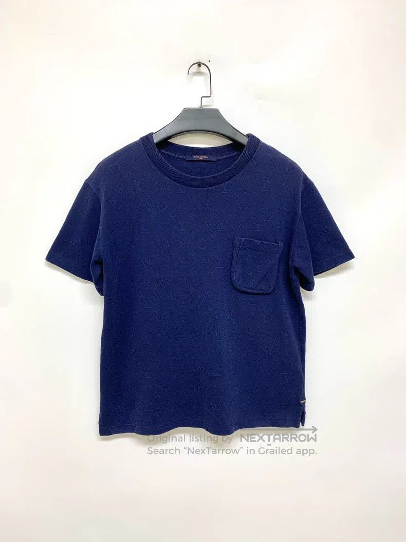 Louis Vuitton Louis Vuitton Dark blue navy blue full print short sleeves Size US M / EU 48-50 / 2 - 1 Thumbnail
