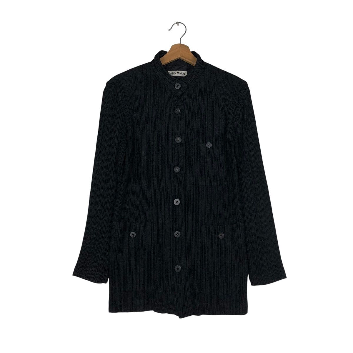 Issey Miyake 🔥VINTAGE BUTTON JACKET ISSEY MIYAKE PLEATED DESIGN Size US M / EU 48-50 / 2 - 3 Thumbnail
