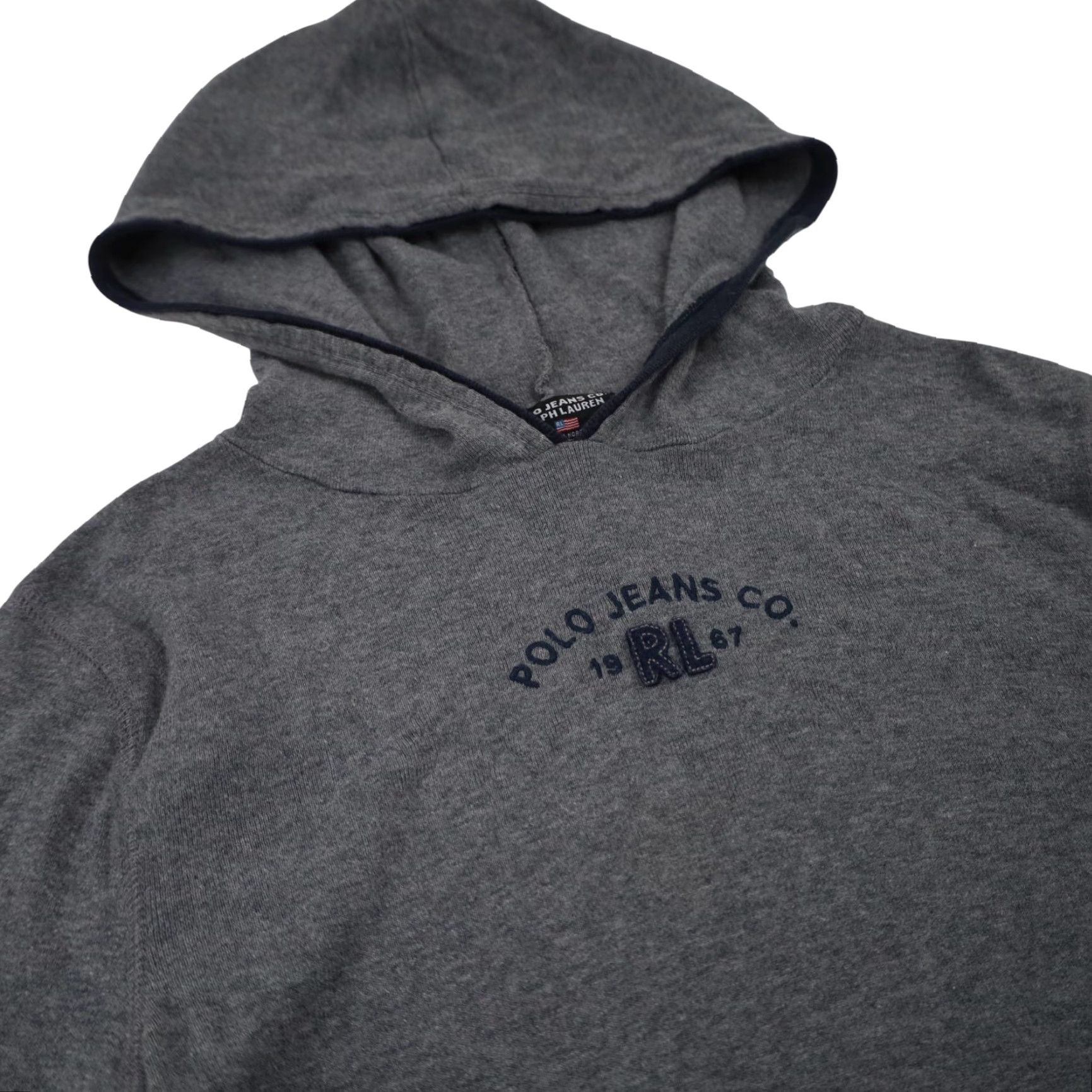 Vintage VINTAGE Polo Jeans Co. by Ralph Lauren Hoodie Womens Medium Embroidered Spellout Gray Size M / US 6-8 / IT 42-44 - 4 Thumbnail