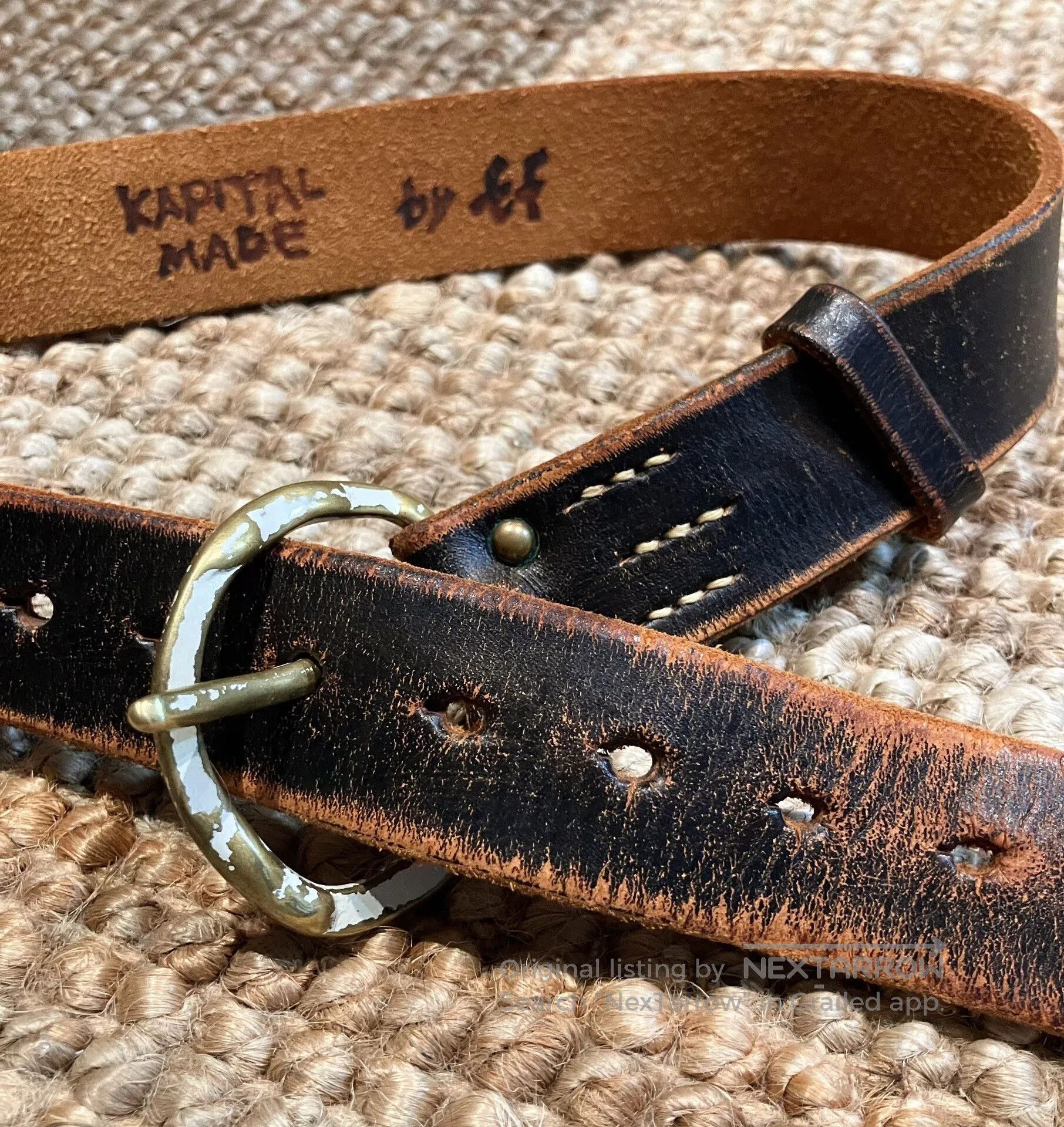 Kapital Thick Leather Waist Belt.