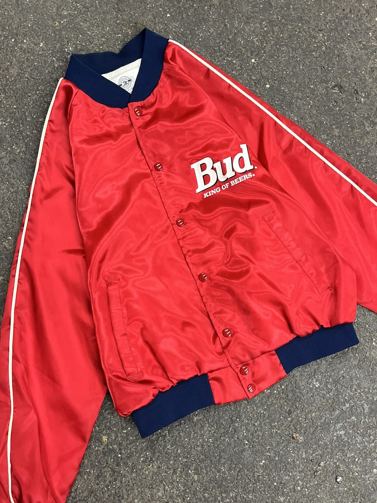 Vintage Budweiser beer vintage satin jacket rare 90s hype streetwear Size US L / EU 52-54 / 3 - 5 Thumbnail
