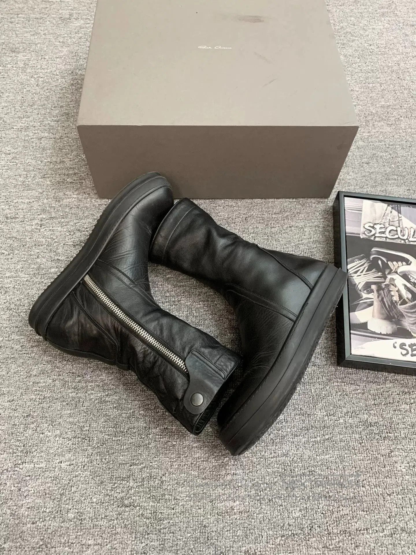 Rick Owens Rick Owens 15FW Calf Leather Zip Boots. Size US 7 / EU 40 - 5 Thumbnail