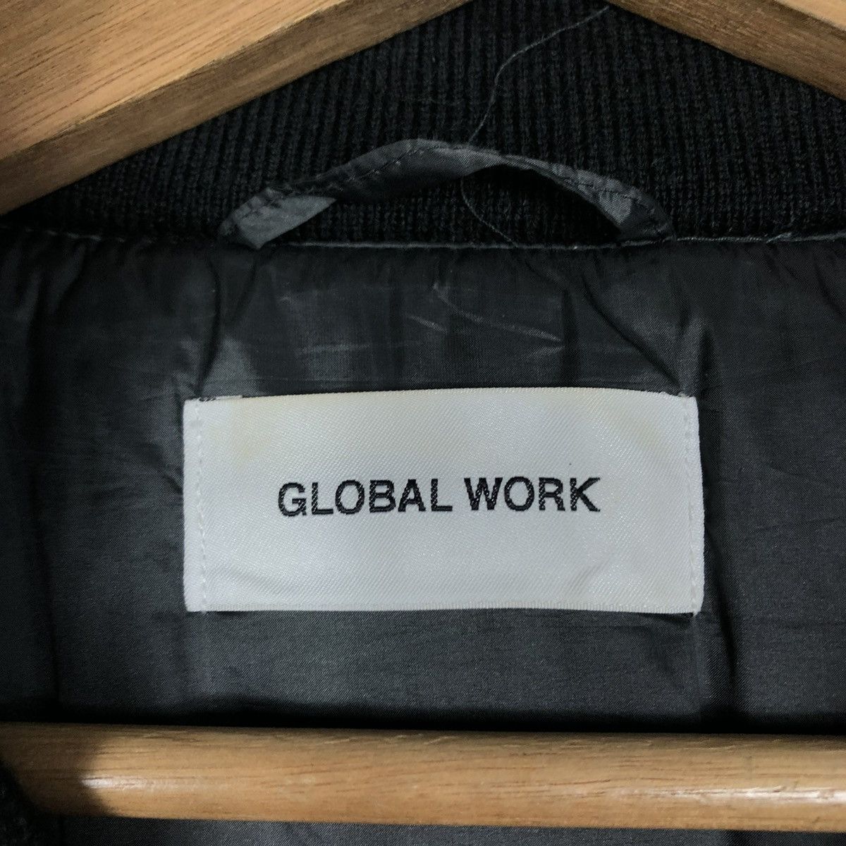 Japanese Brand 📌VINTAGE WOOL BIKER BOMBER JACKET GLOBAL WORK JAPAN Size US M / EU 48-50 / 2 - 18 Thumbnail