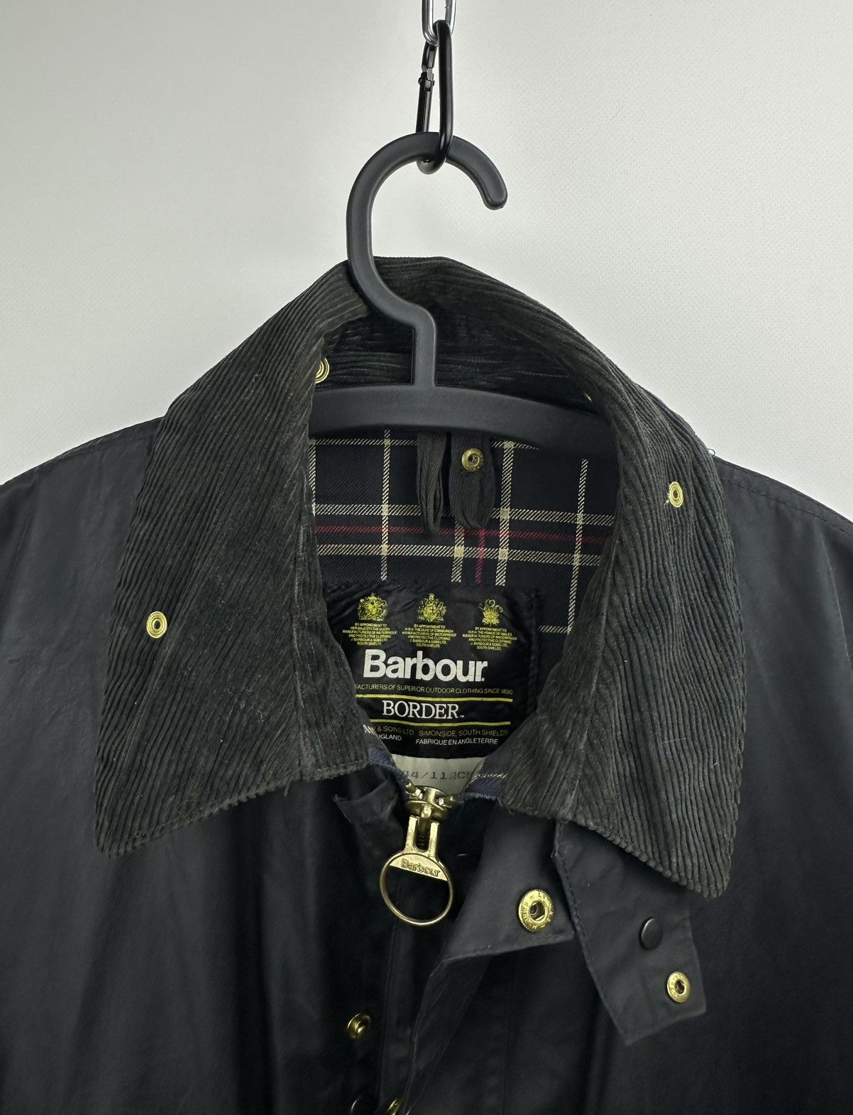 Barbour Barbour Border Waxed Jacket Blue C44/112CM Vintage England Size US L / EU 52-54 / 3 - 3 Thumbnail