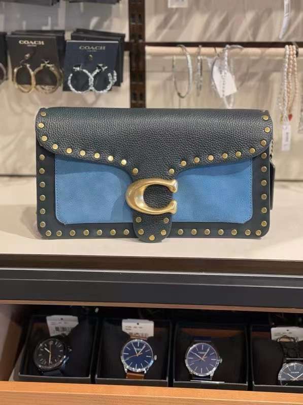 Coach 92151 Tabby 26 In Colorblock W Rivets Leather in Blue, Women's