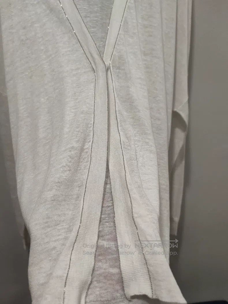 Brunello Cucinelli Brunello Cucinelli Linen sequin cardigan Size XL / US 12-14 / IT 48-50 - 2 Thumbnail