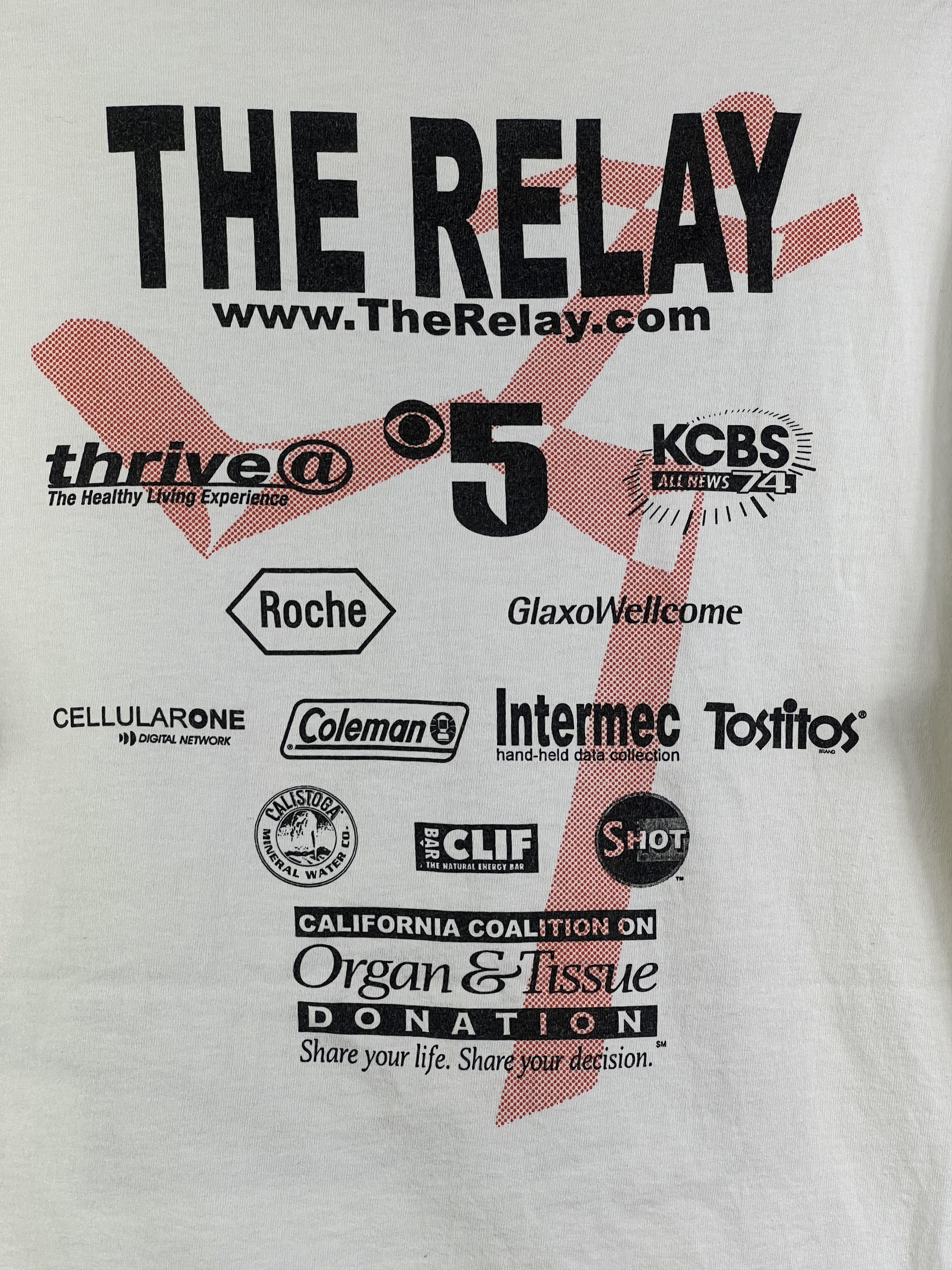 Vintage No.4864 Vintage 90s The Relay Pop Art Graphic Tee (L) Size US L / EU 52-54 / 3 - 8 Thumbnail