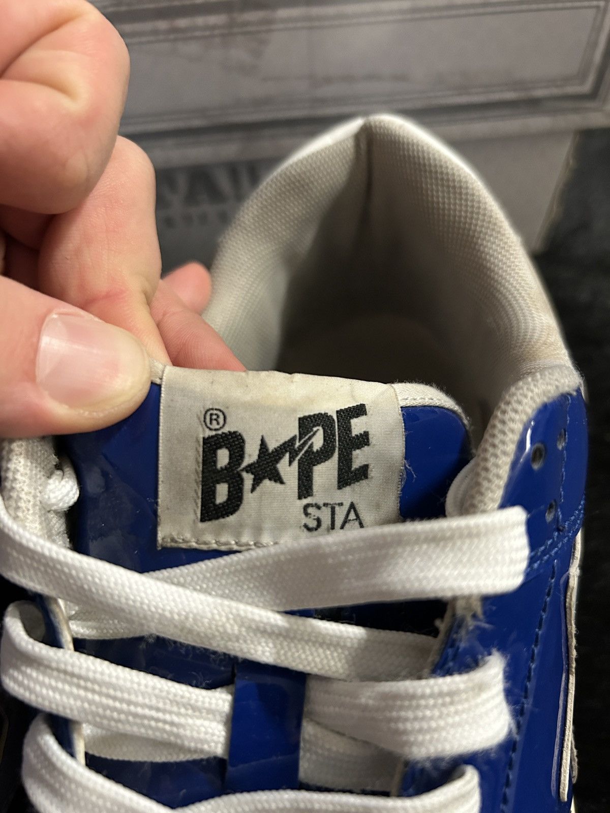 Bape Bapesta ”Blue Patent” Size US 9.5 / EU 42-43 - 7 Thumbnail