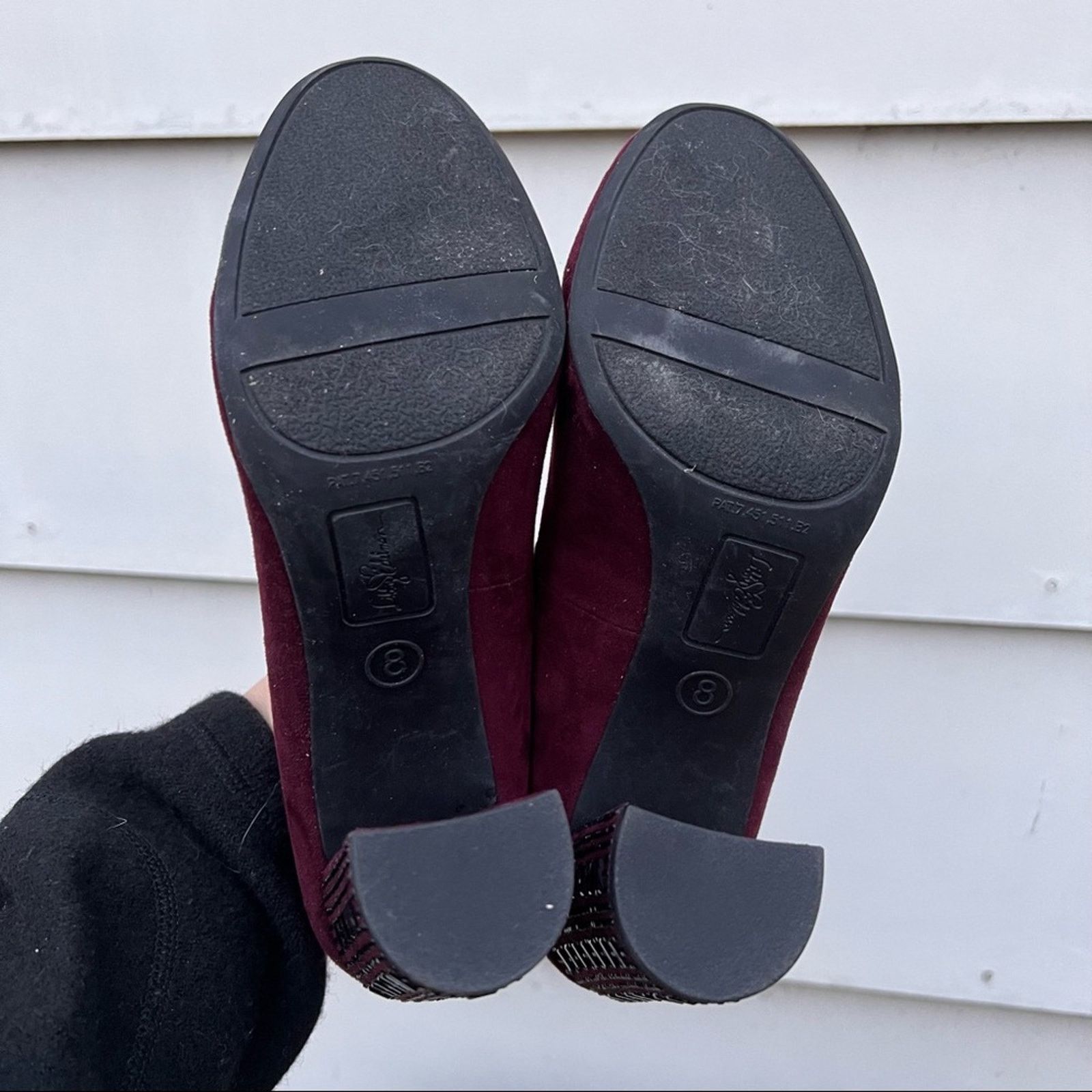 Sam Edelman Libby Edelman Le Shelby Wine Maroon Studded Block Heels 8 Size US 8 / IT 38 - 6 Thumbnail