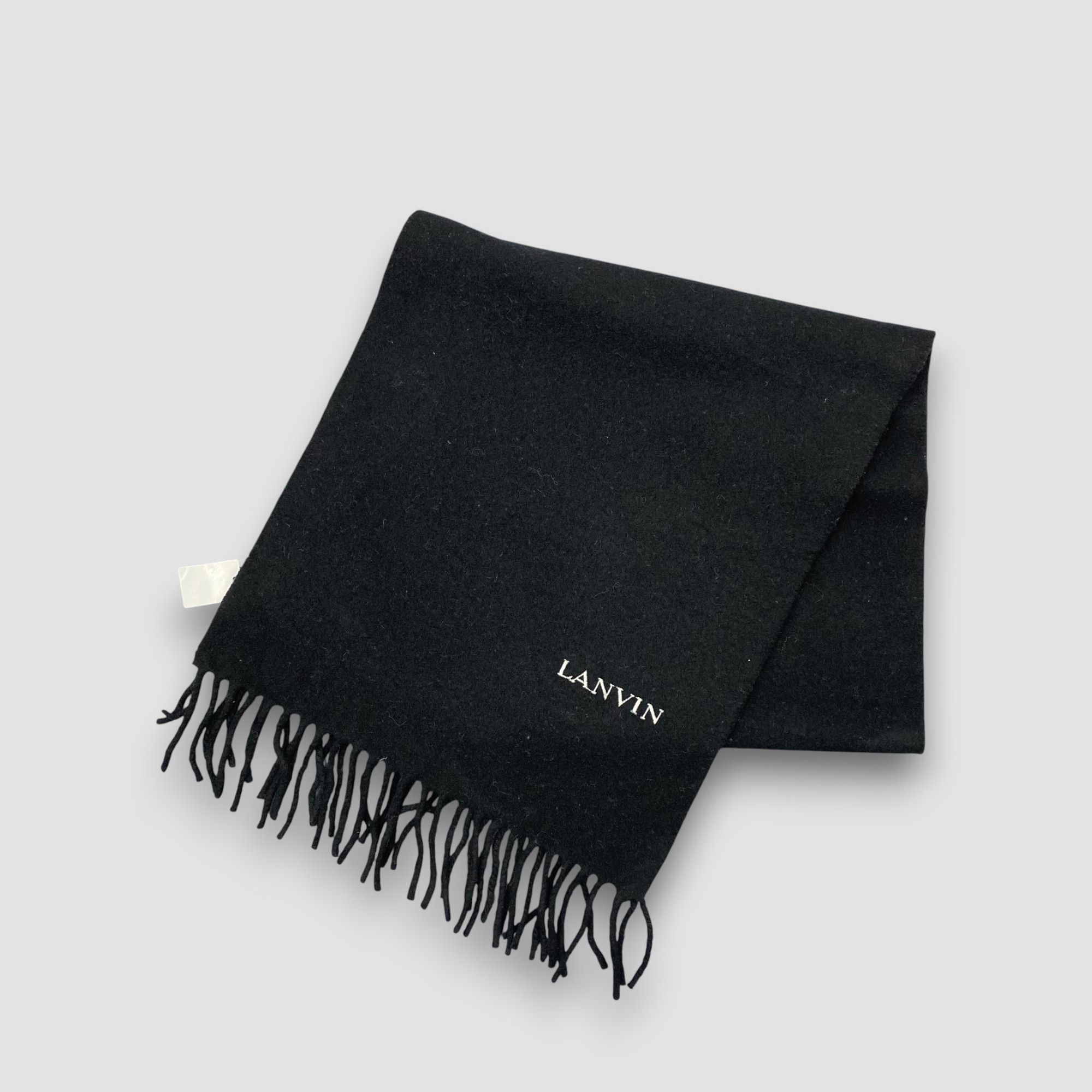 Lanvin Vintage Lanvin Scarf Muffler Wool Winter Fringe Scarves Size ONE SIZE - 3 Thumbnail