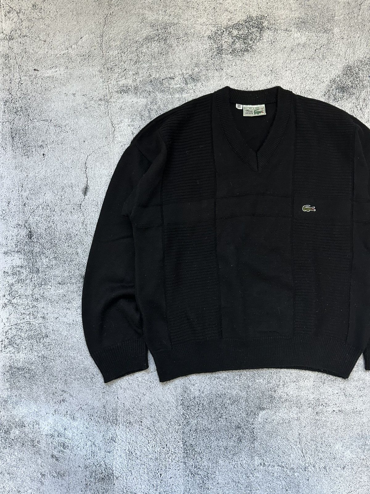 Lacoste Vintage Chemise Lacoste Black Sweater Logo Size US M / EU 48-50 / 2 - 2 Thumbnail