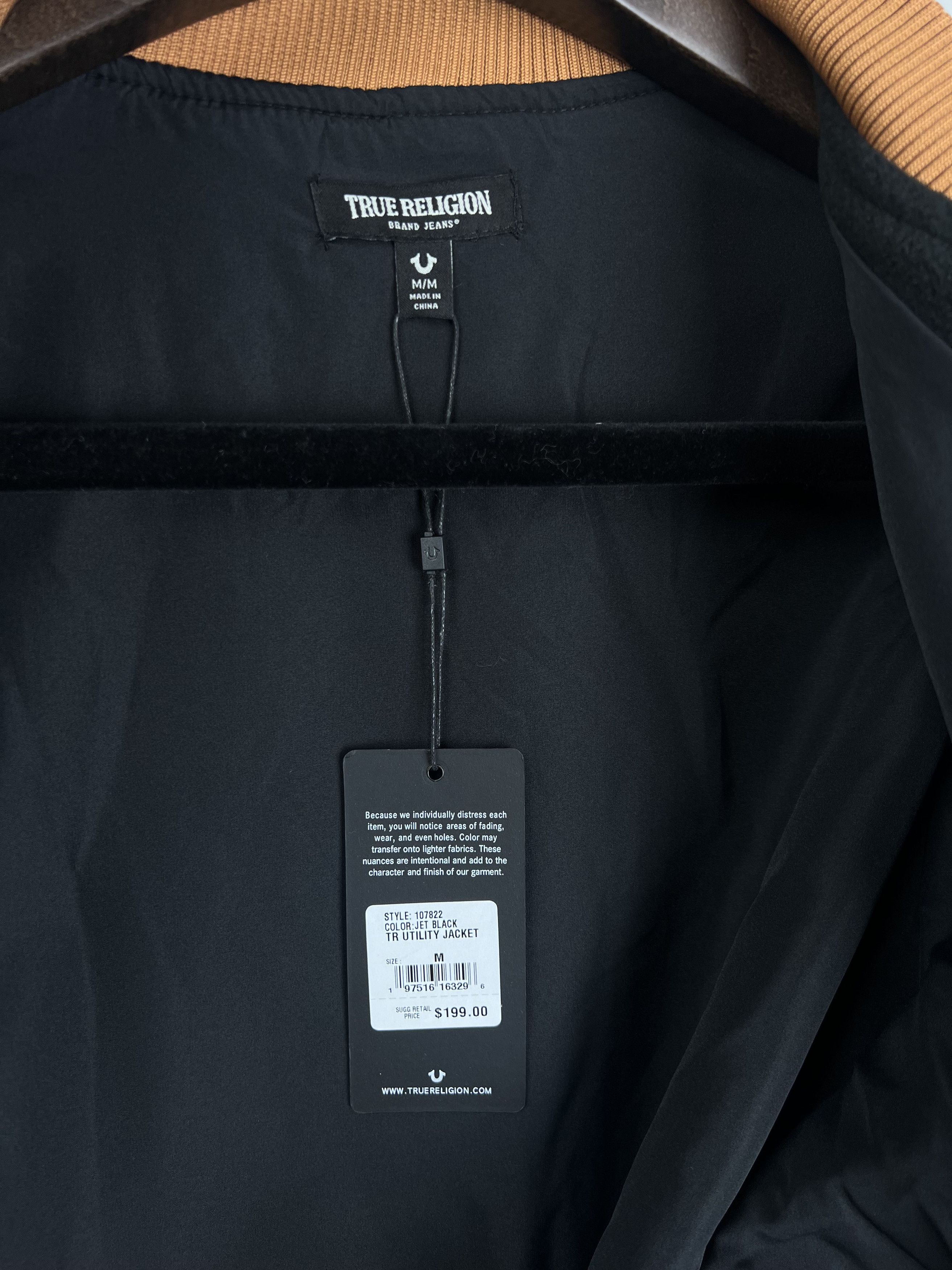 True Religion Brand New TR Utility Logo Button-up Jacket Black Size US M / EU 48-50 / 2 - 9 Thumbnail
