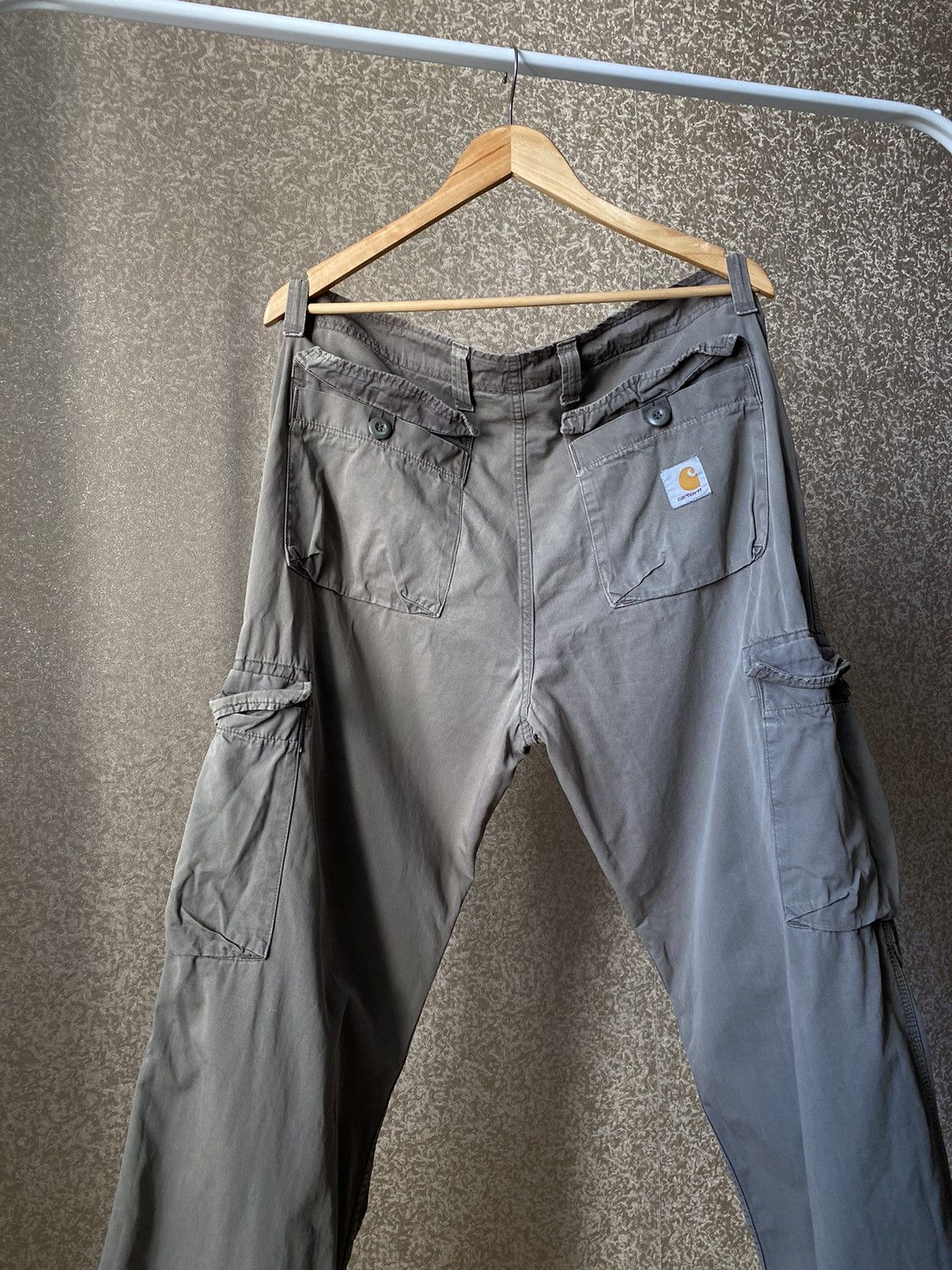Carhartt × Carhartt Wip × Vintage Vintage Carhartt Cargo Pants Khaki Size US 36 / EU 52 - 5 Thumbnail