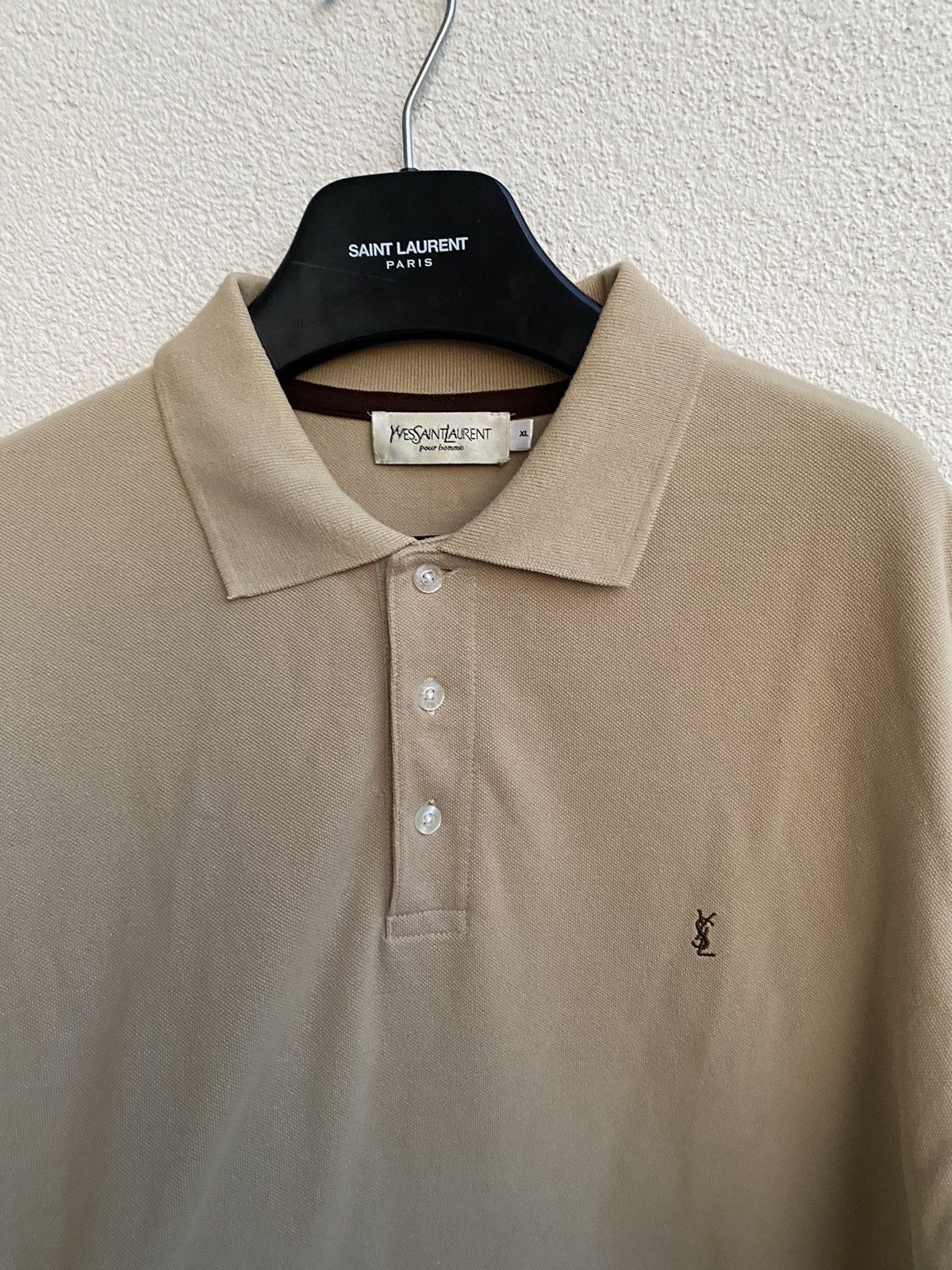 Yves Saint Laurent Beige YSL Polo Shirt Tan YSL T-shirt YSL Shirt Size US XL / EU 56 / 4 - 14 Thumbnail