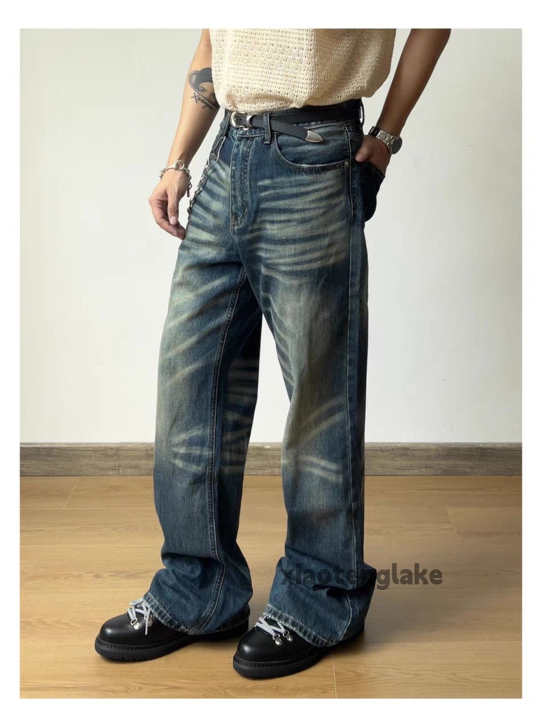 Jean xtl washed faded cleanfit yuppie y2k hiphop jeans Size US 28 / EU 44 - 5 Thumbnail