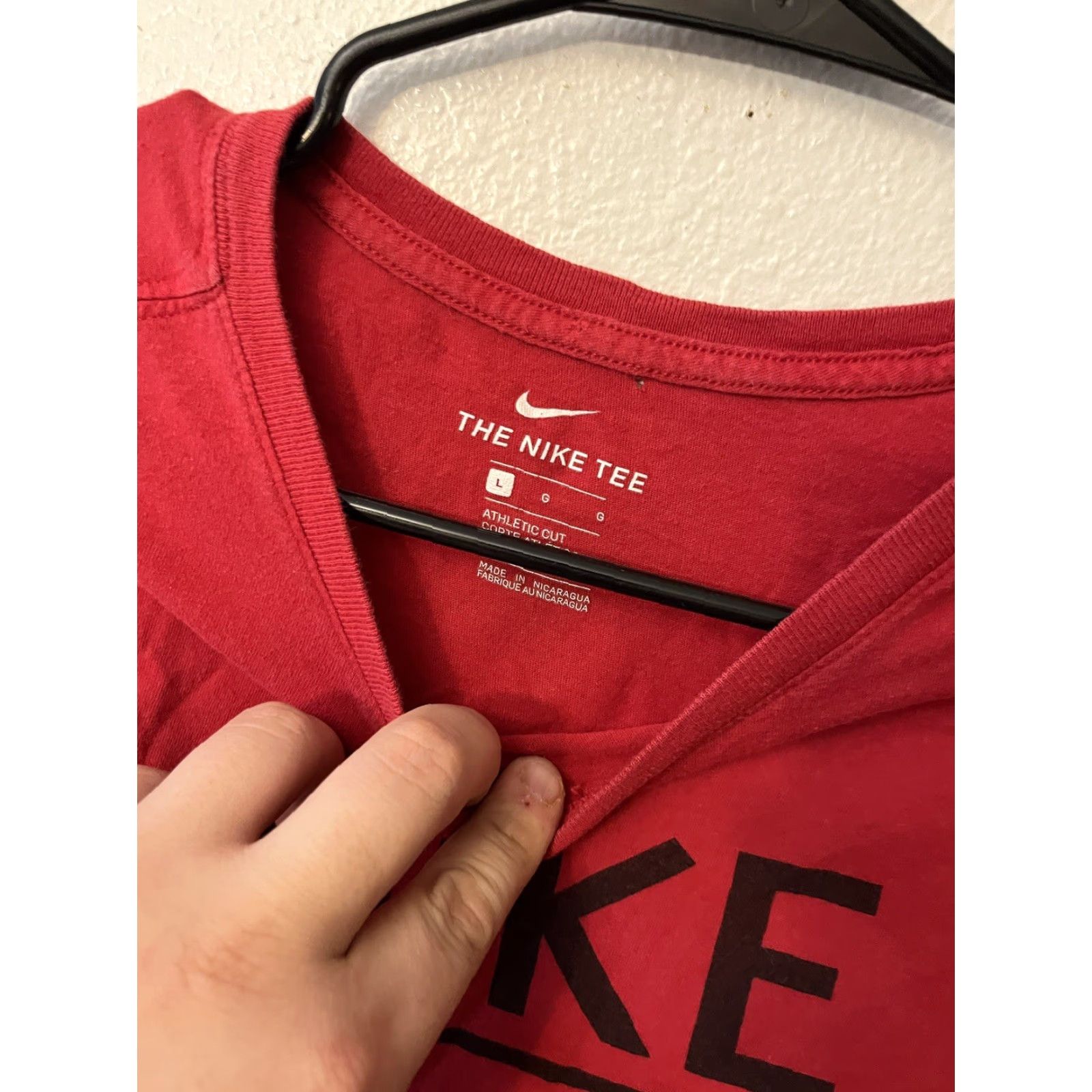 Nike Nike Dri-Fit Tee Shirt Mens Red Graphic Sz Large Athletic Short Sleeve T-Shirt Nike Elite Sportswear Mens L Red Graphic Print Performance/Training Size US L / EU 52-54 / 3 - 4 Thumbnail