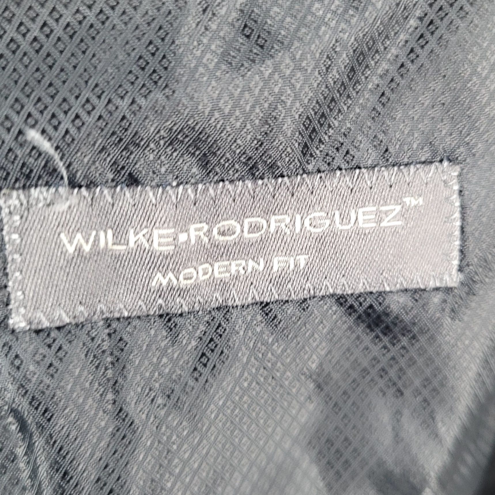 Vintage VINTAGE Wilke Rodriguez Blue Wool Blend 2 Button Vented Notch Blazer Sport Coat 36R Mens Blazer Size 36R - 3 Thumbnail