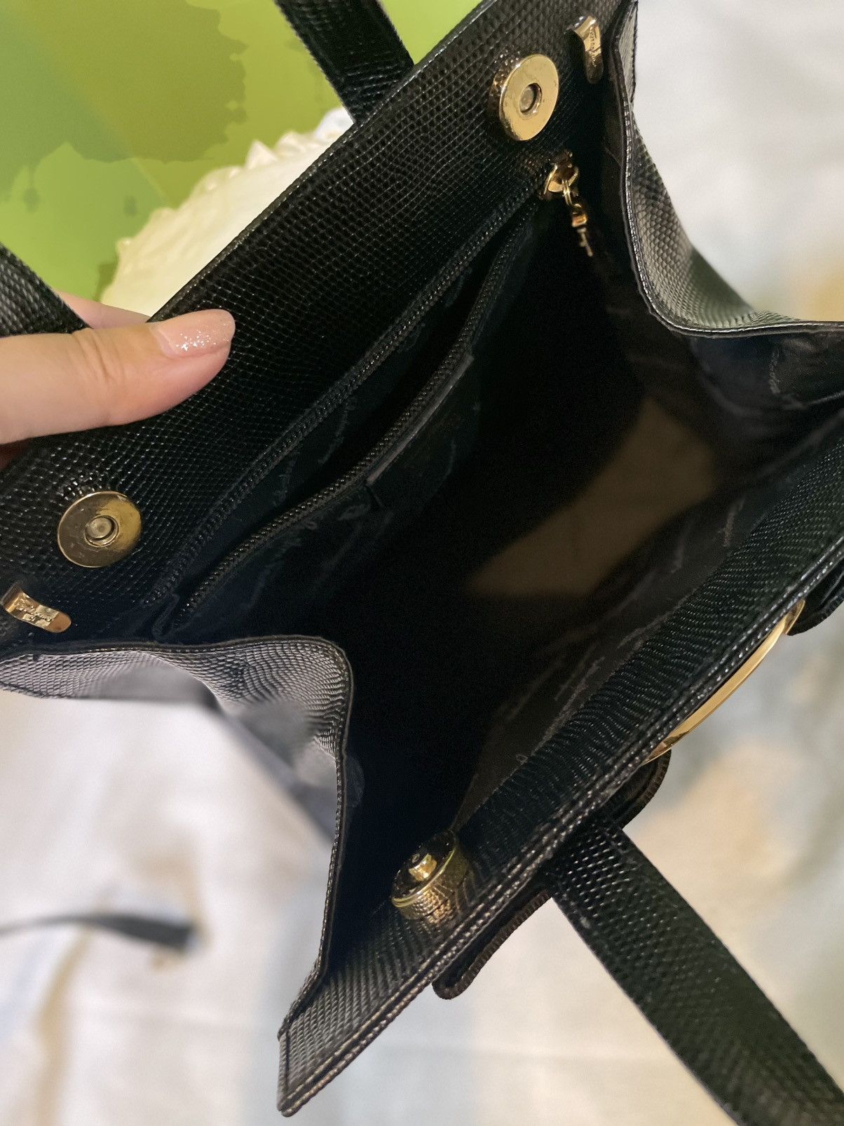 Salvatore Ferragamo Salvatore Ferragamo Black Vara Tote Bag Size ONE SIZE - 8 Thumbnail