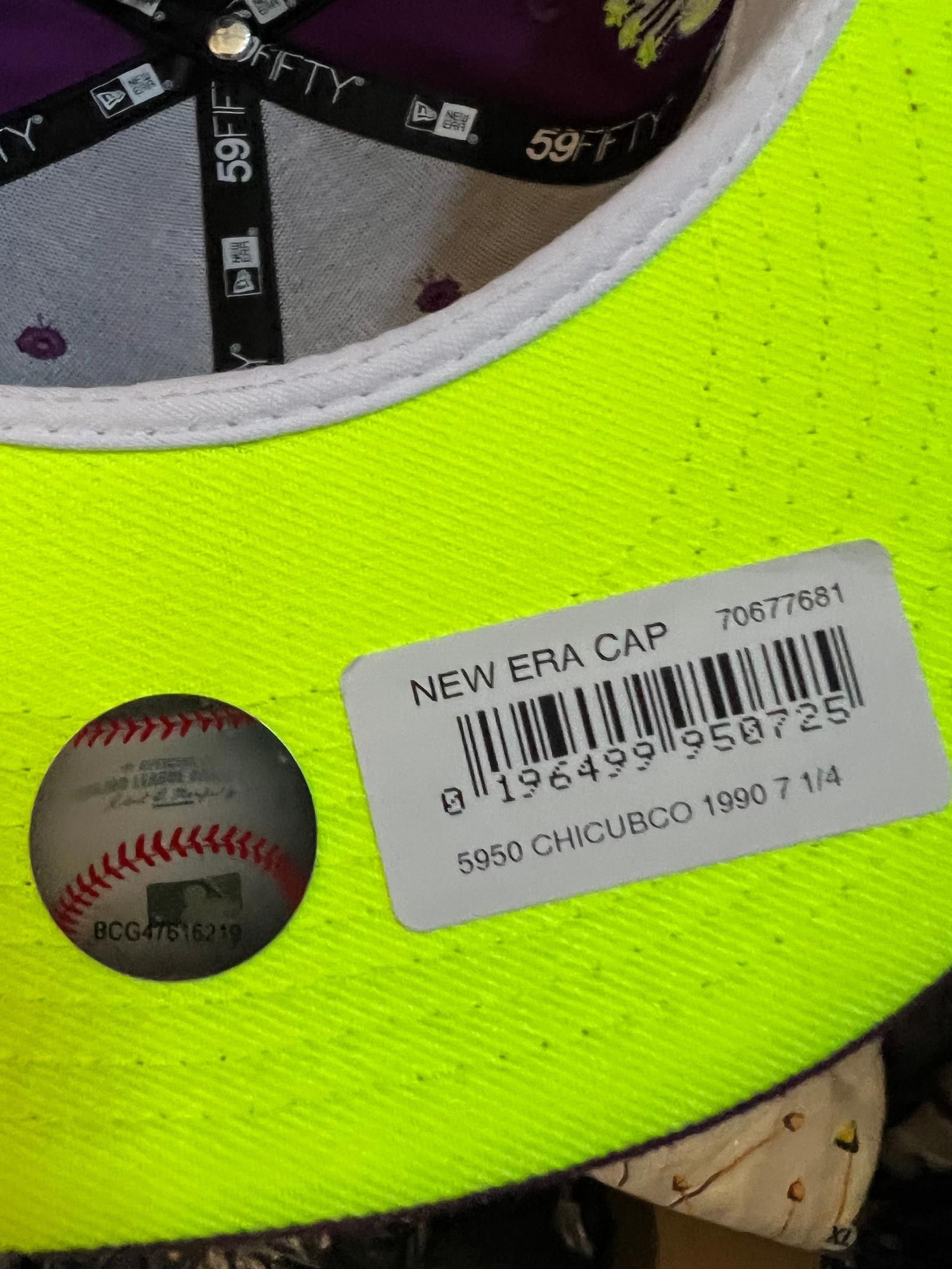 New Era 7 1/4 Topperzstore Exclusive Chicago Cubs Grape Volt Edition Size ONE SIZE - 4 Thumbnail