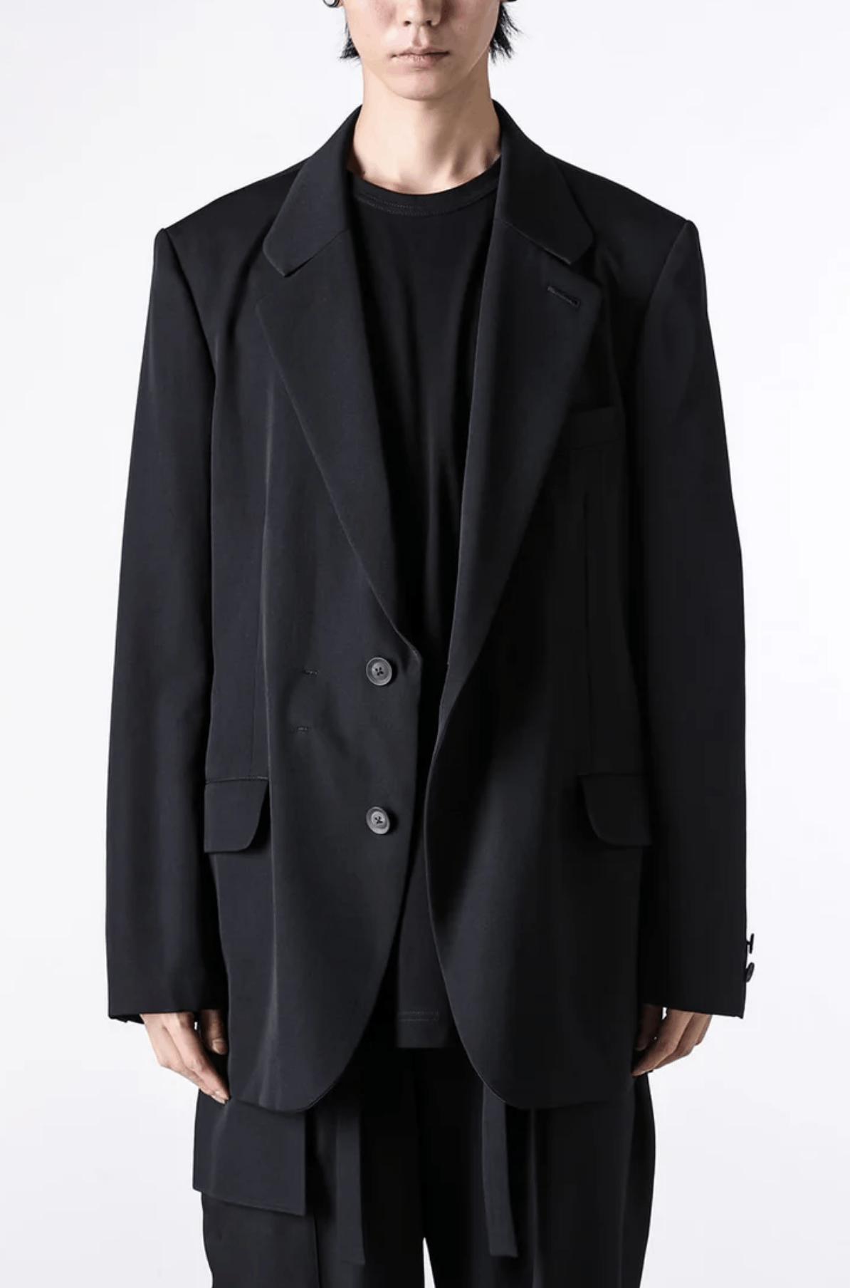 Yohji Yamamoto Yohji Yamamoto Pour Homme 19AW - W/Gabardine Belted Jacket Size US L / EU 52-54 / 3 - 3 Thumbnail