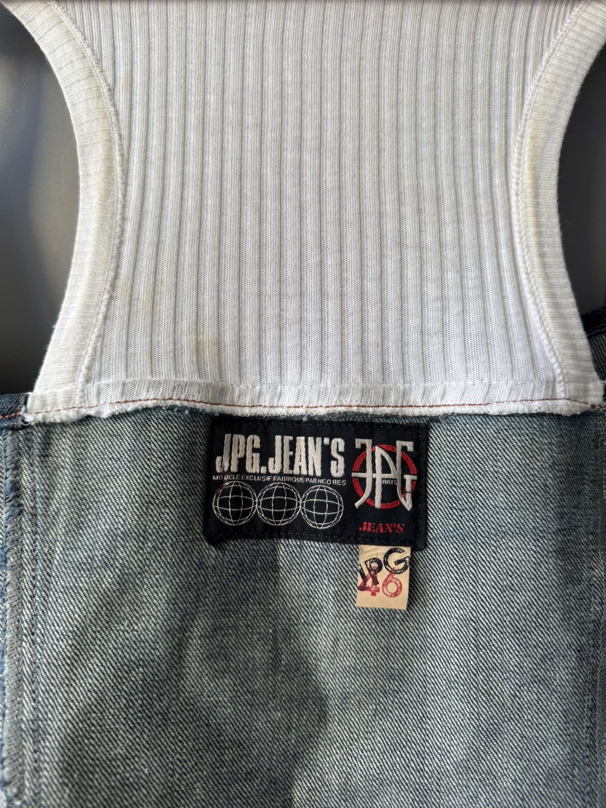 Jean Paul Gaultier Archive* Jahn Paul Gaultier Tank Top Jeans Vest Size L / US 10 / IT 46 - 8 Thumbnail