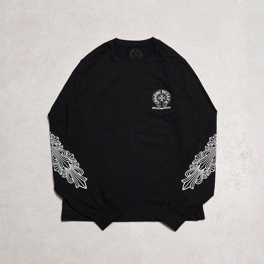Chrome Hearts CHROME HEARTS Manchester Long Sleeve Tee Shirt BLACK Size US M / EU 48-50 / 2 - 2 Thumbnail