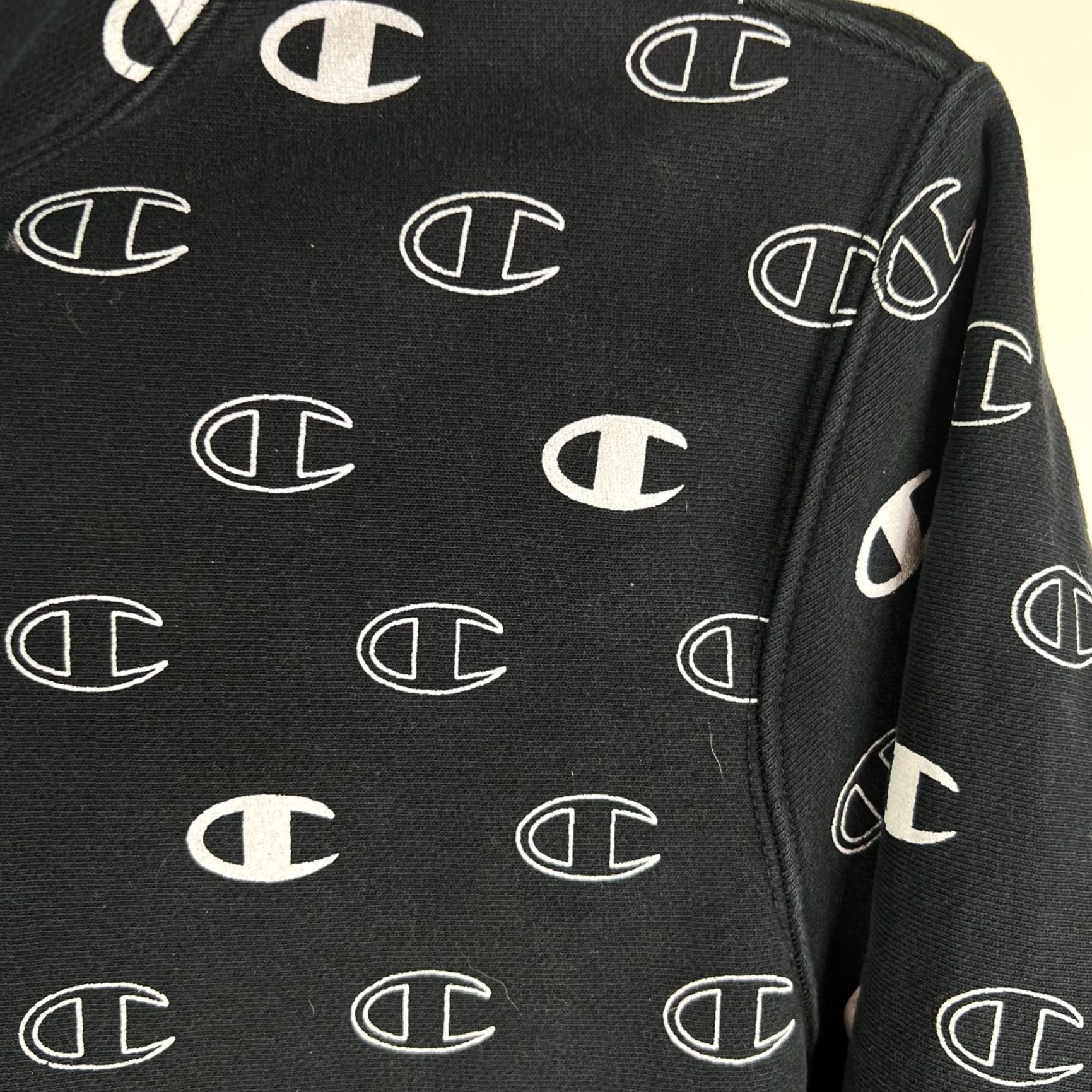 Champion Champion Hoodie Mens M Black White Fleece Pullover Reverse Weave Size US M / EU 48-50 / 2 - 2 Thumbnail