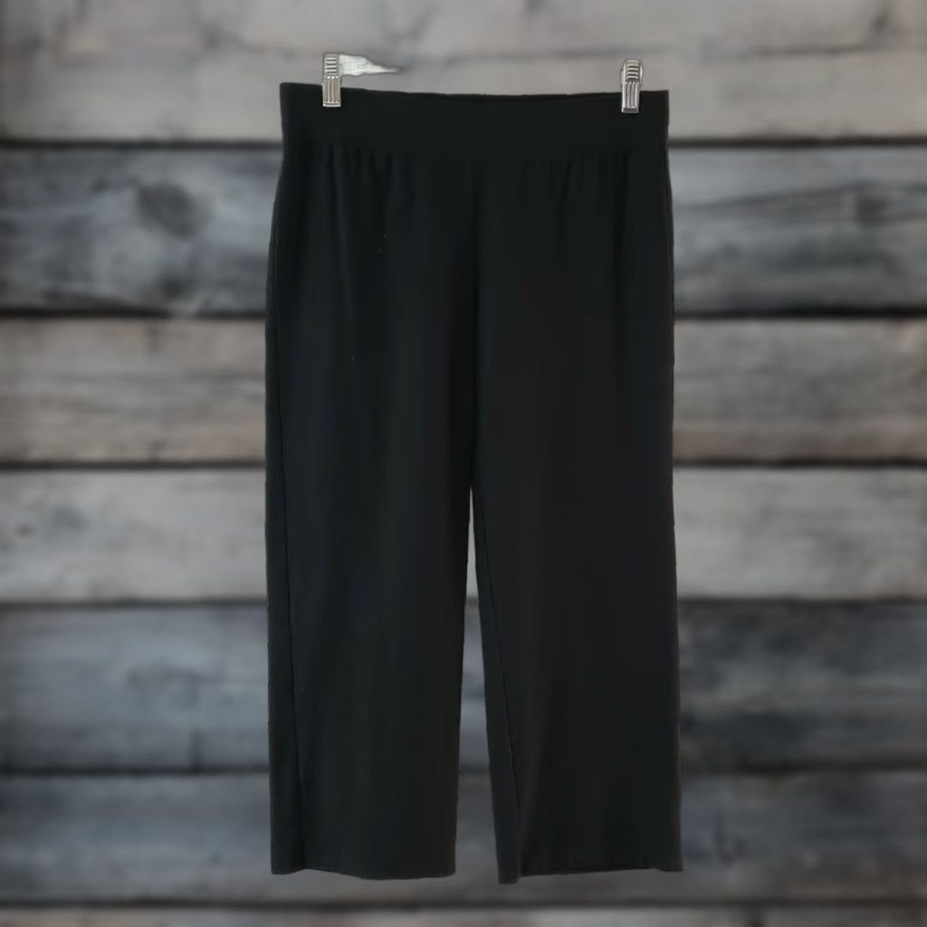 Eileen Fisher Eileen Fisher Womens Cropped Pants XS Black Pull On Mid Rise Viscose Blend Size 26" / US 2 / IT 38 - 1 Thumbnail
