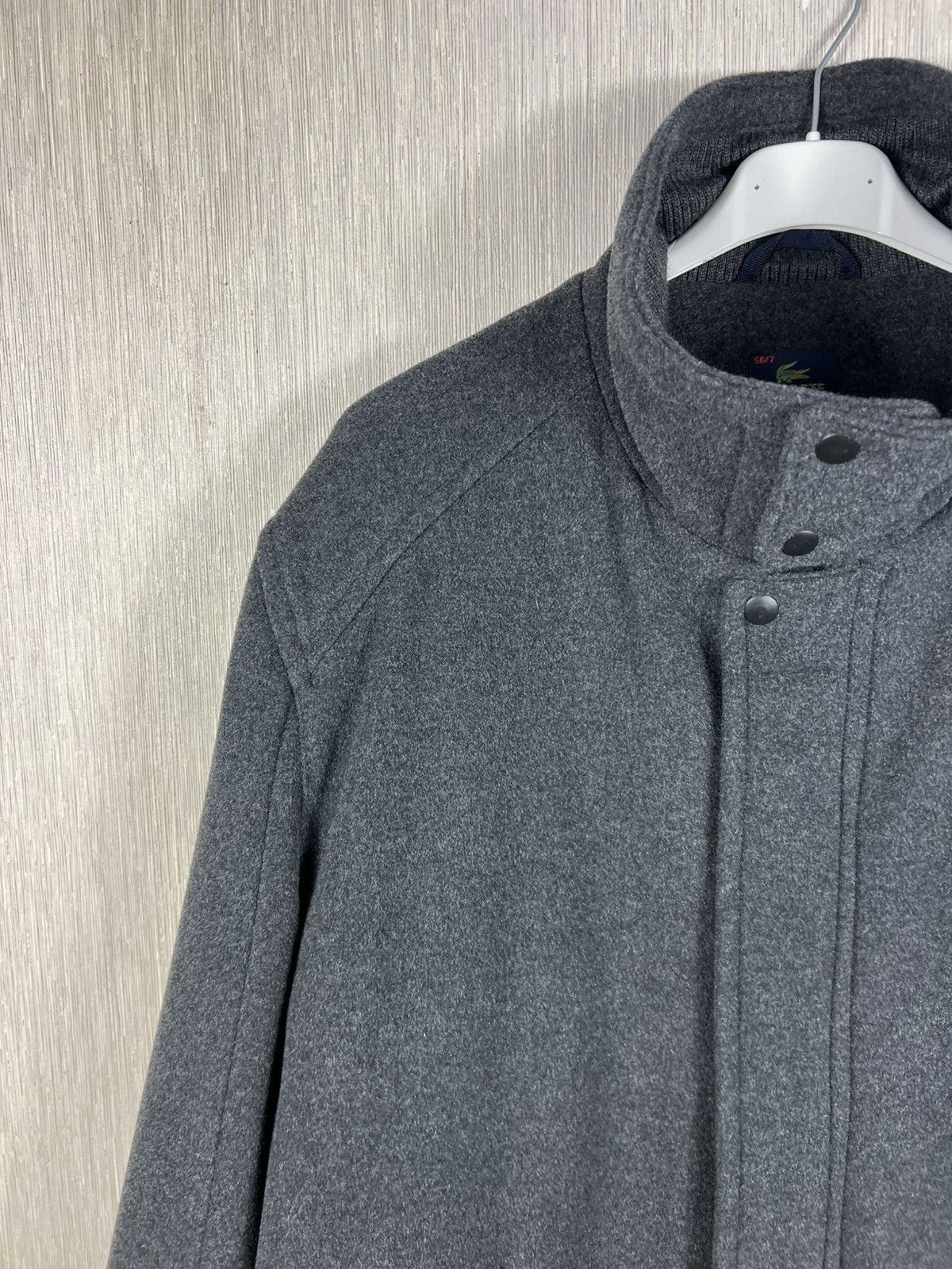 Lacoste Vintage Lacoste wool zip coat jacket metal logo crocodile Size US XL / EU 56 / 4 - 4 Thumbnail