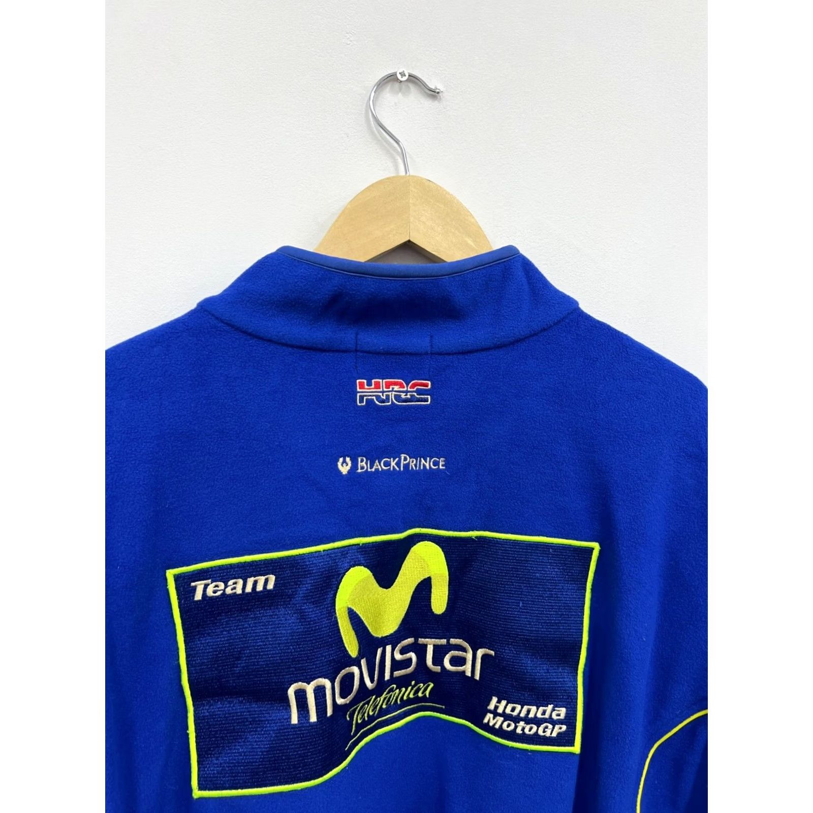 Honda VINTAGE Team Movistar Honda Moto GP Fleece Jacket 2XL Blue Gresini Racing Men Regular Size Long Sleeve Zip High Neck Casual Racing Apparel Size US XXL / EU 58 / 5 - 7 Thumbnail