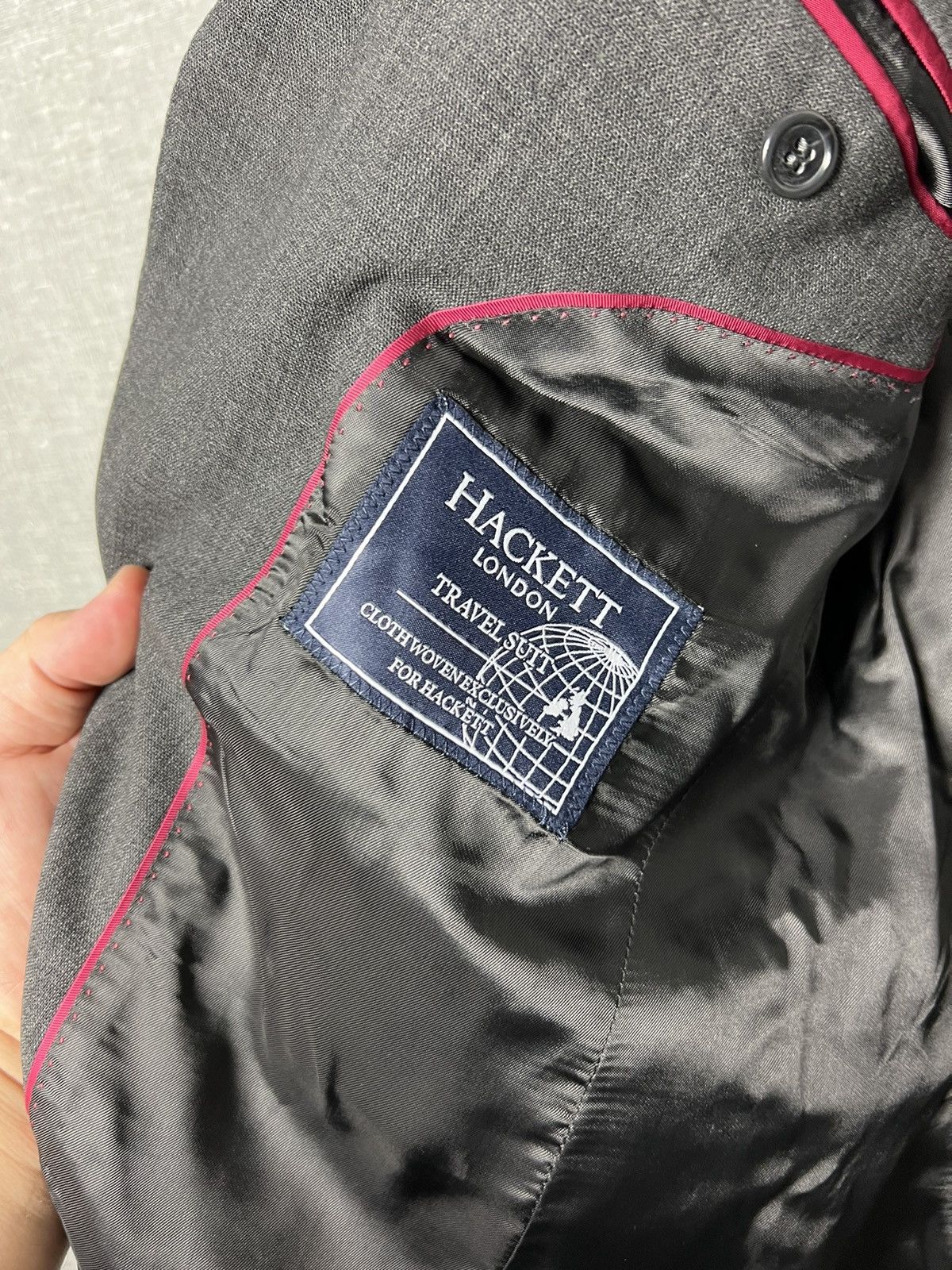 Hackett × Loro Piana Hackett London Travel Suit Ing Loro Piana Wool Blazer Jacket Size 40R - 15 Thumbnail