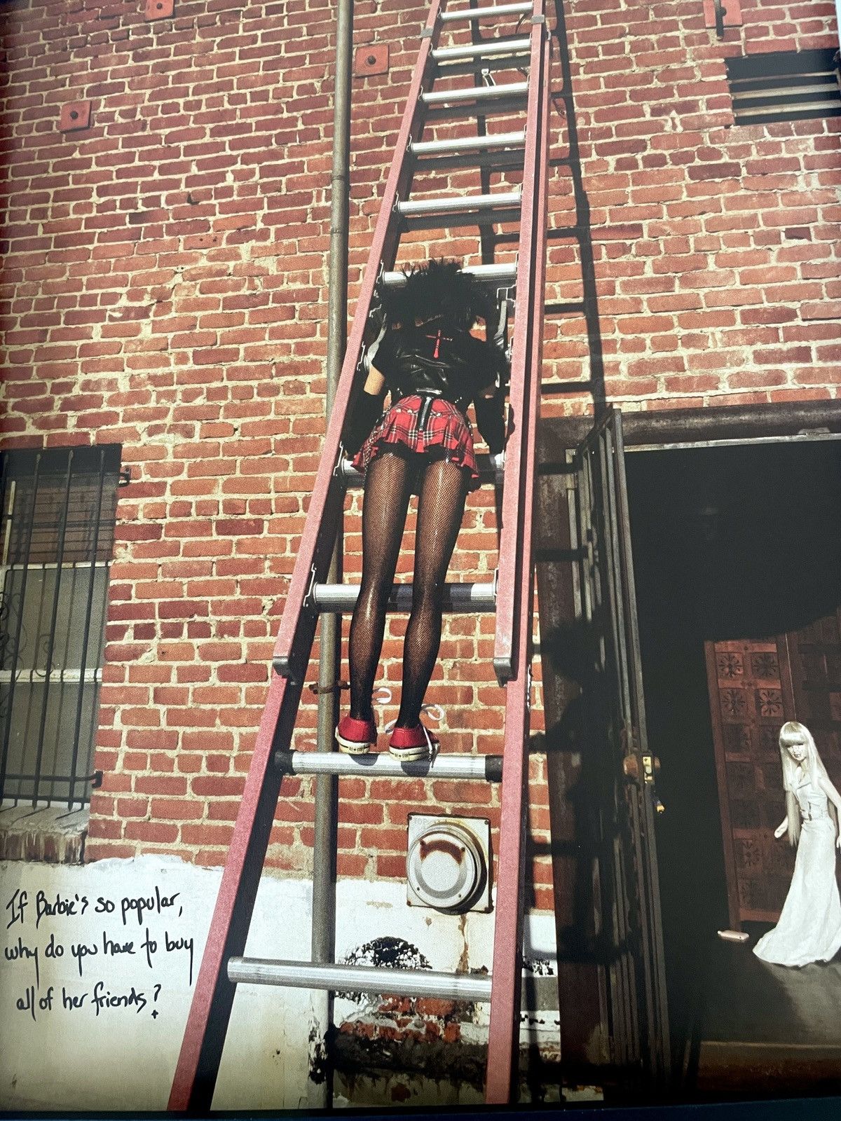 Chrome Hearts × Vintage Chrome Hearts Barbie on ladder Framed poster 9x11 Size ONE SIZE - 2 Thumbnail